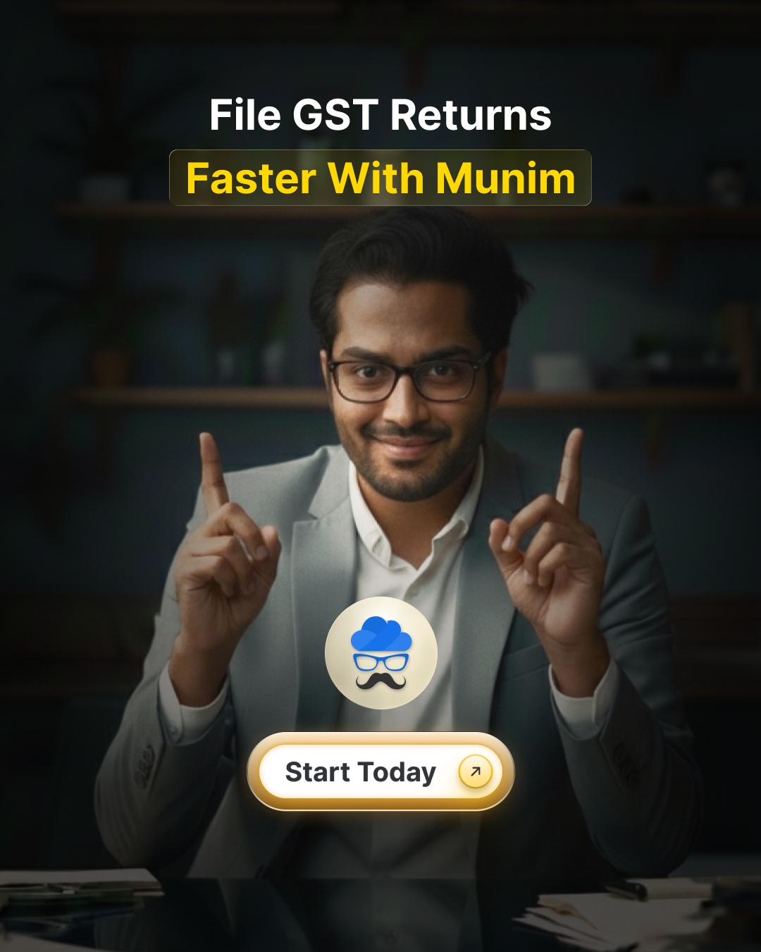 Munim - Accounting, Billing & GST Software Facebook ad: GST Return Filing Made Easy for CAs