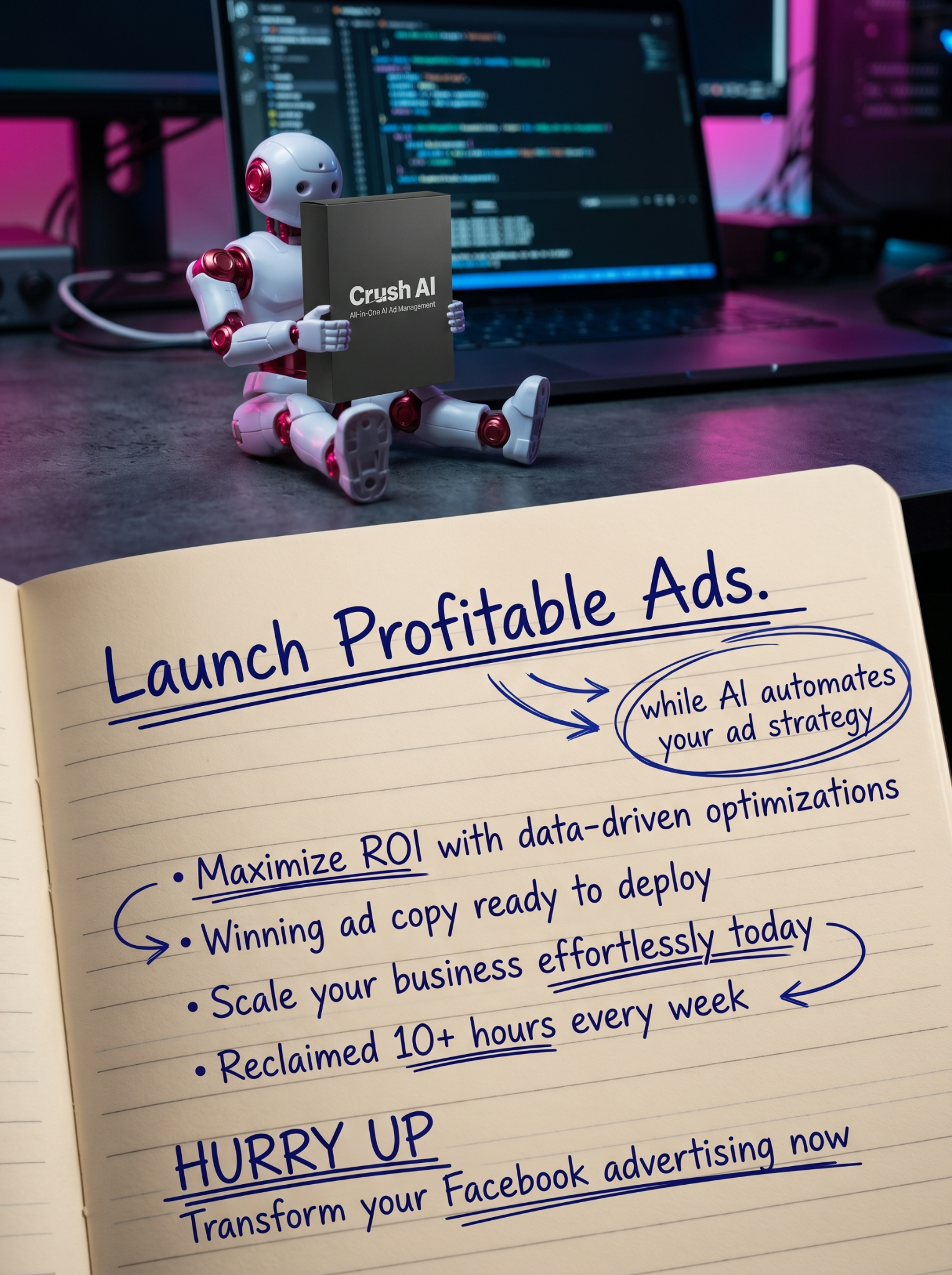 trycrush.ai Facebook ad