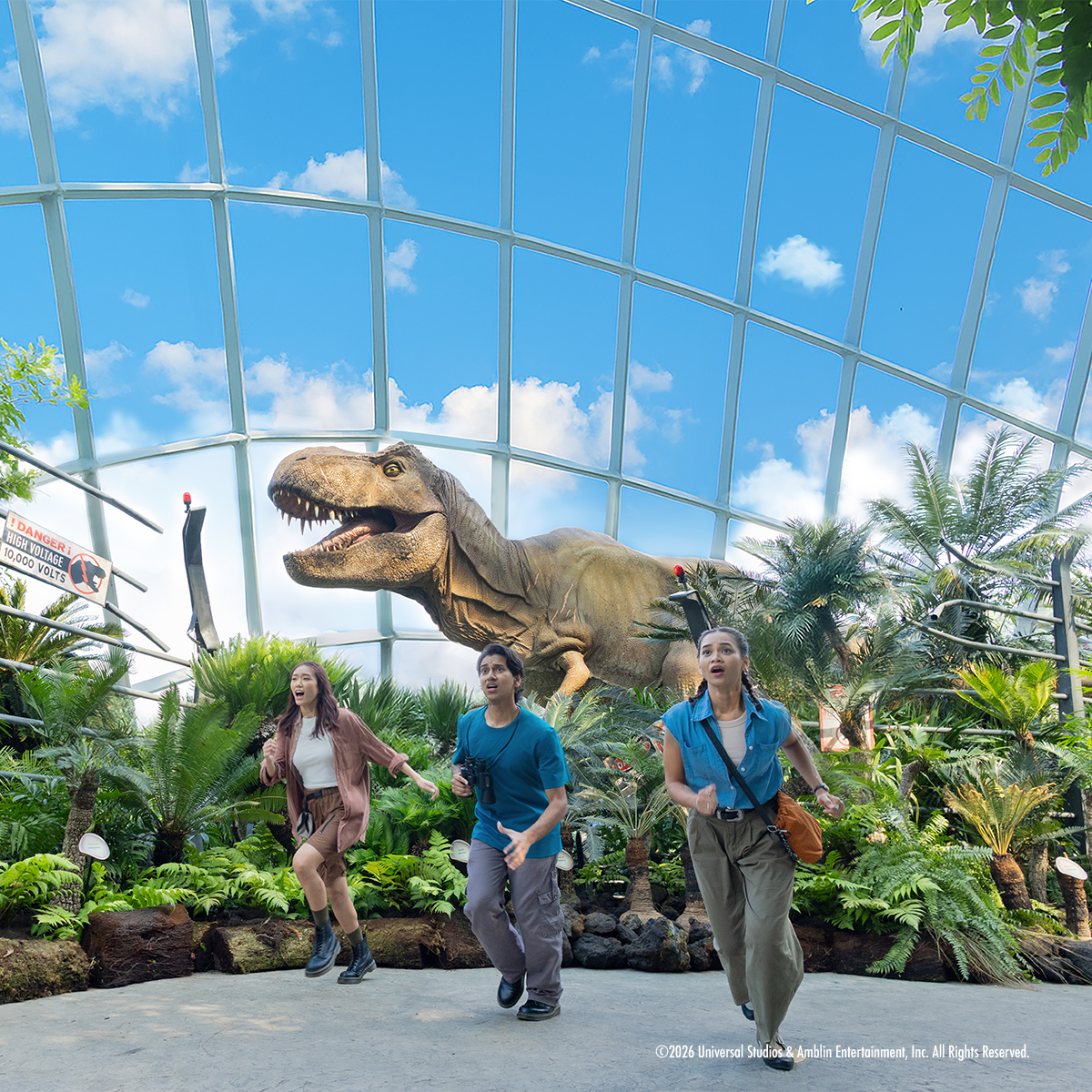 Jurassic World: The Experience Facebook ad: Create unforgettable family memories at Jurassic World: The…