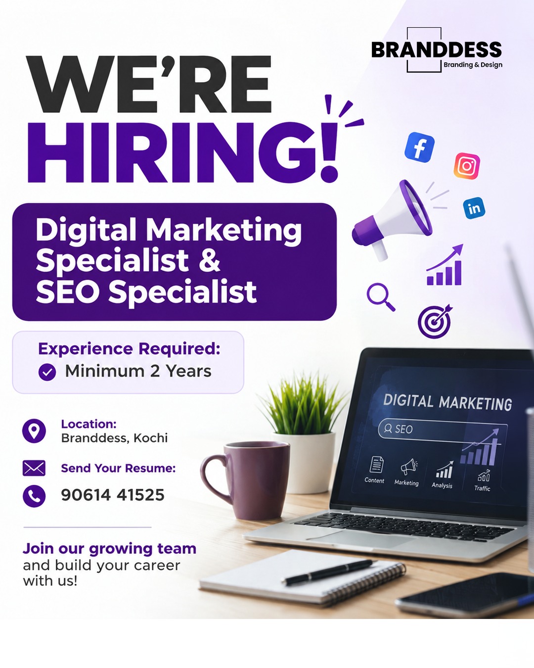 Branddess Facebook ad: We're Hiring: Meta Ads Specialist