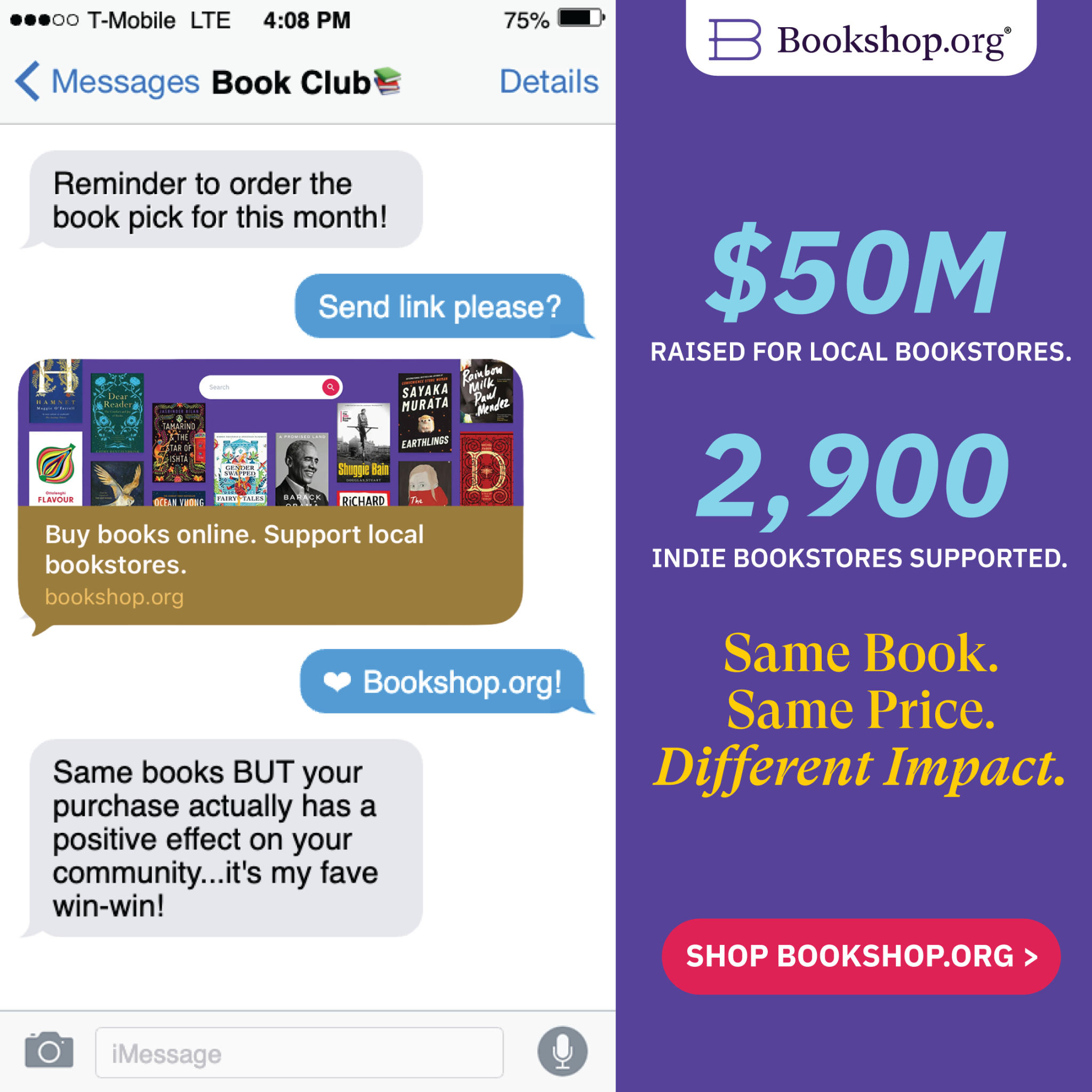 Bookshop Facebook ad