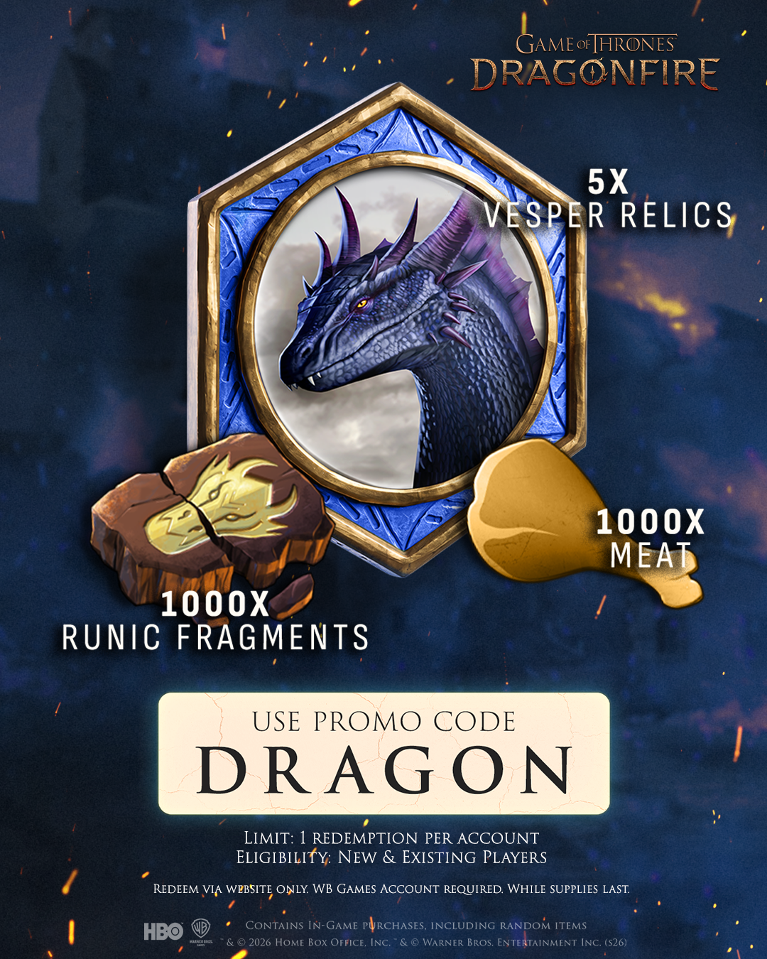 Game of Thrones: Dragonfire Facebook ad