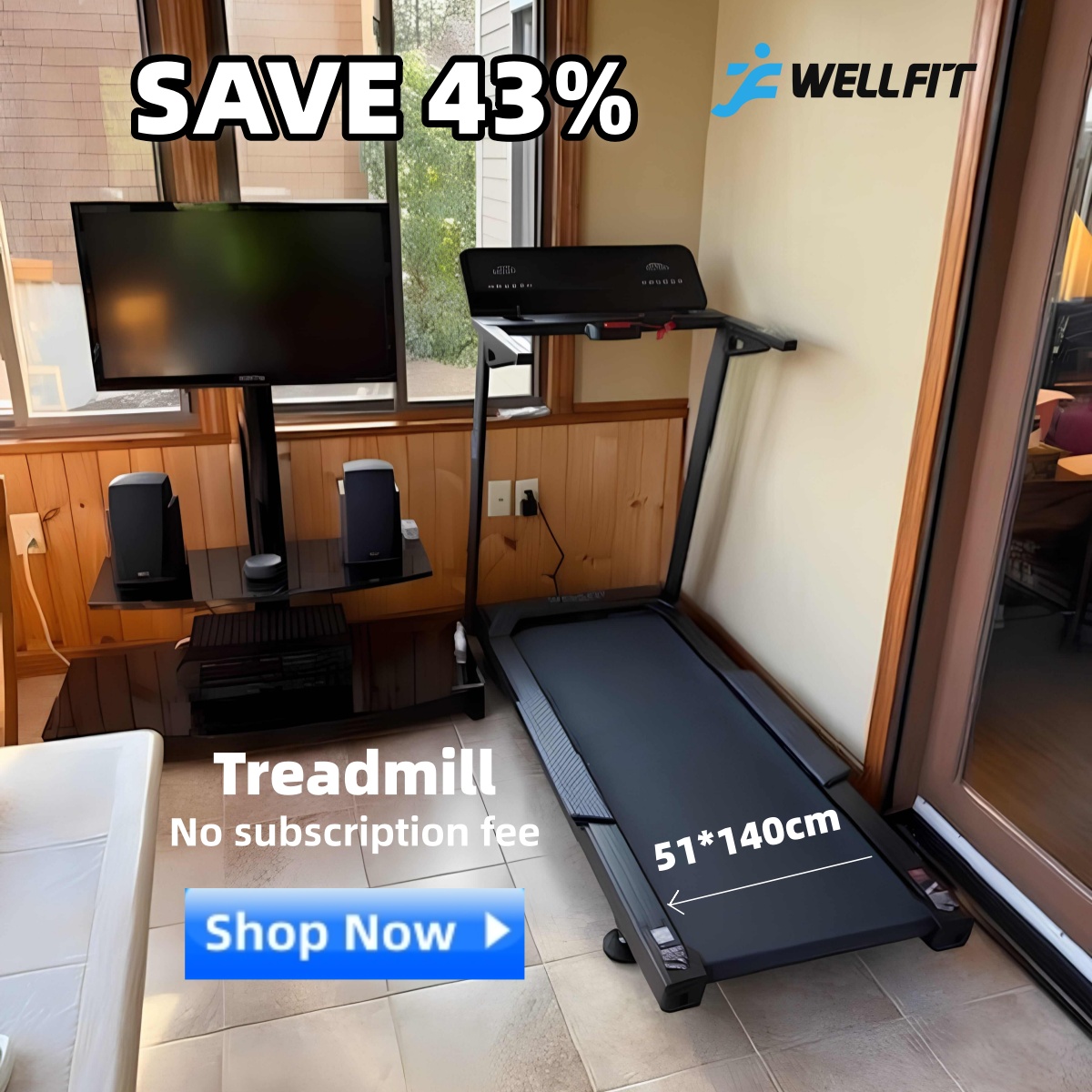 Wellfit treadmill Facebook ad