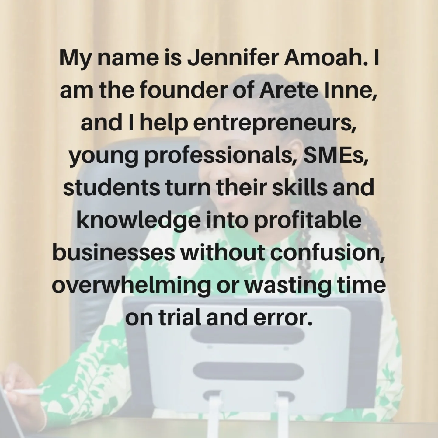 Jenniferamoahconsult Facebook ad: ATTENTION: EARLY-STAGE ENTREPRENEURS, COACHES & SERVICE…