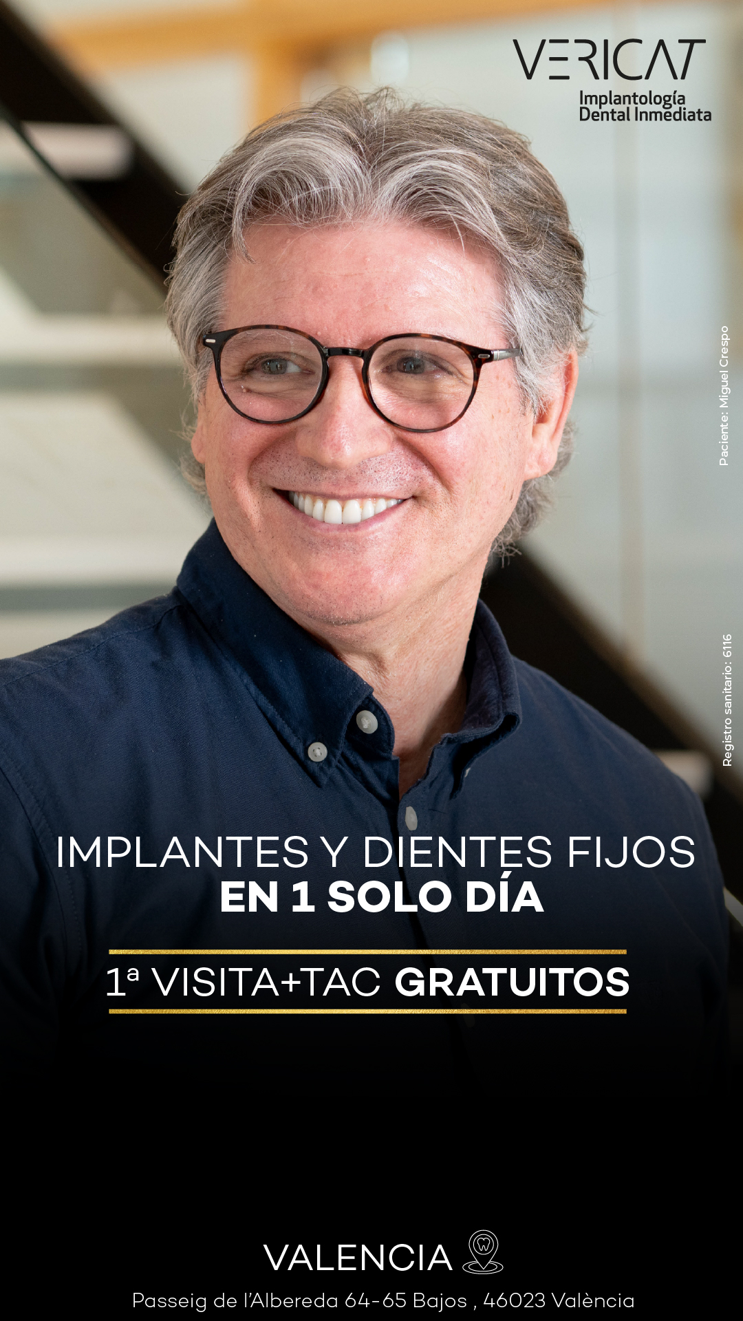 Vericat Implantología Inmediata. Clínica de implantes dentales. Facebook ad: Vericat | Implantología Dental Inmediata