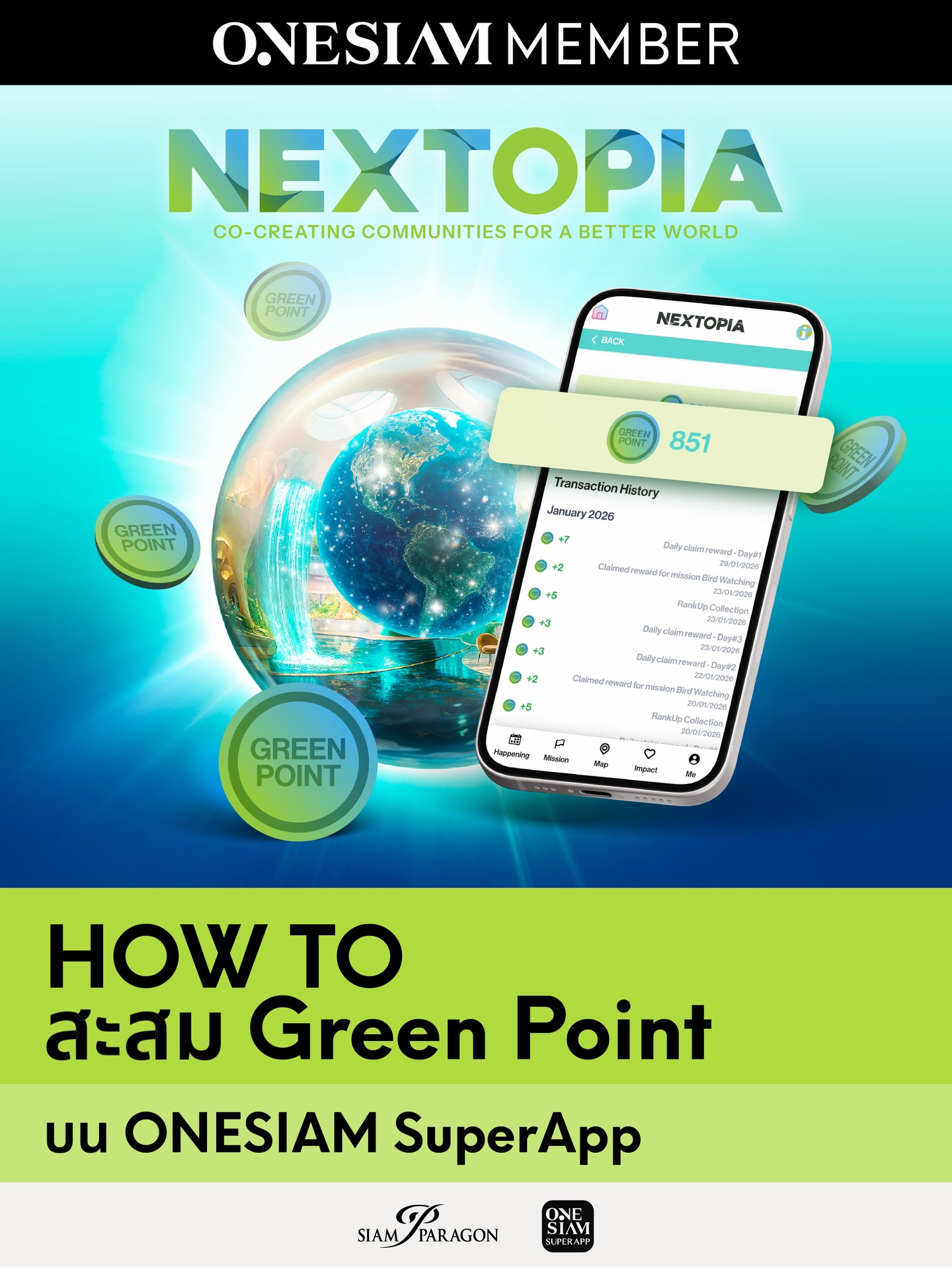 ONESIAM Facebook ad: How To สะสม GREEN POINT ง่าย ๆ ที่…