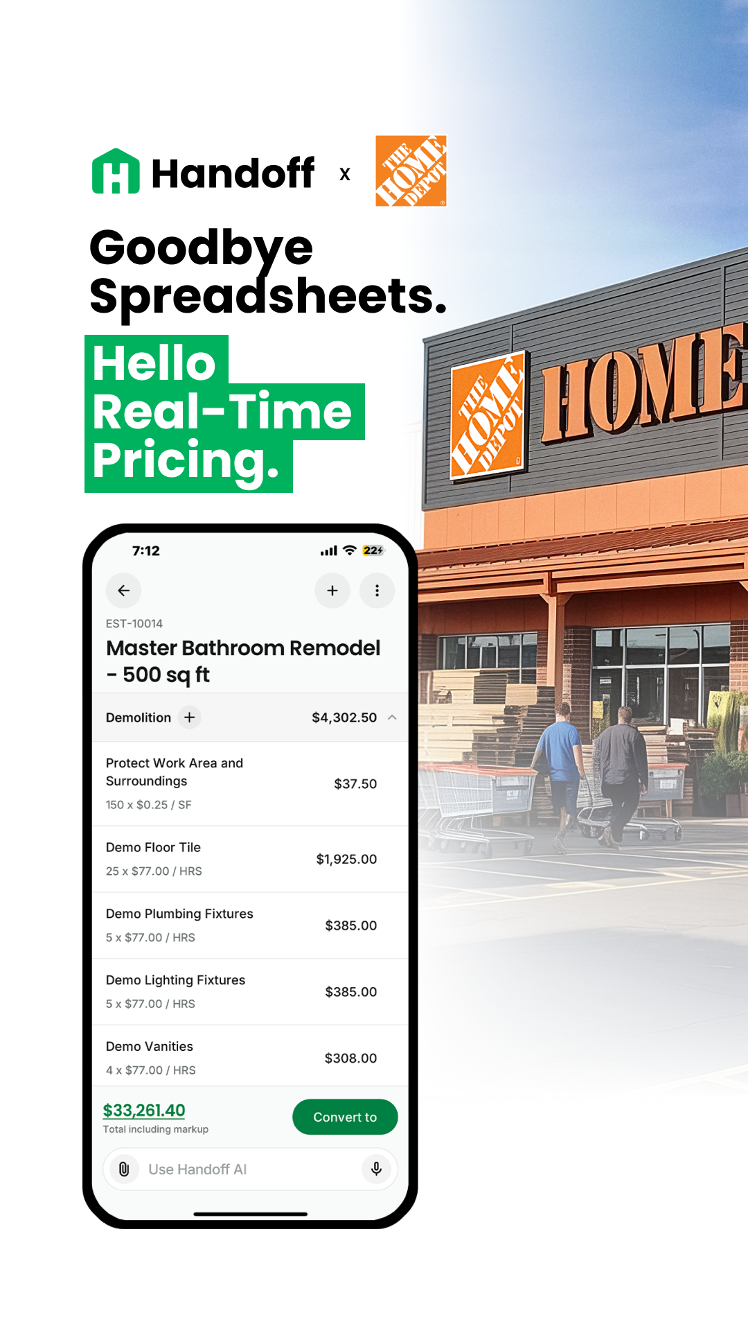 Handoff AI: Instant Remodeling Estimates Facebook ad from Jun 22, 2026