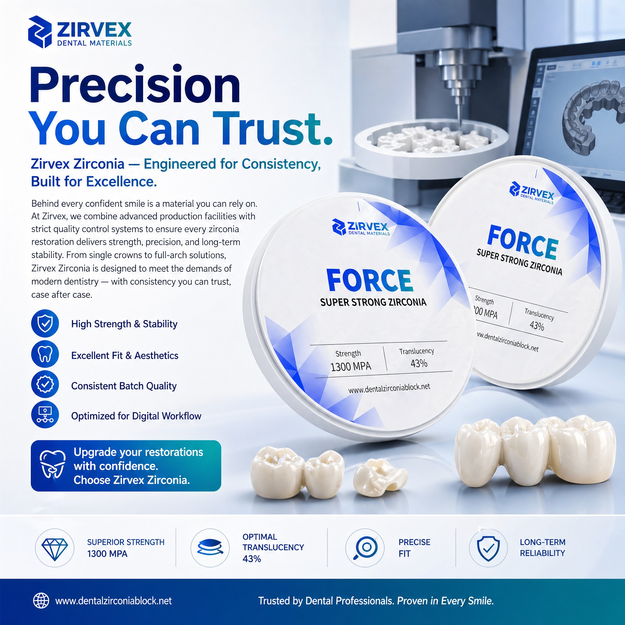 Zirvex Zirconia Facebook ad: Start Reducing Cost from One Batch