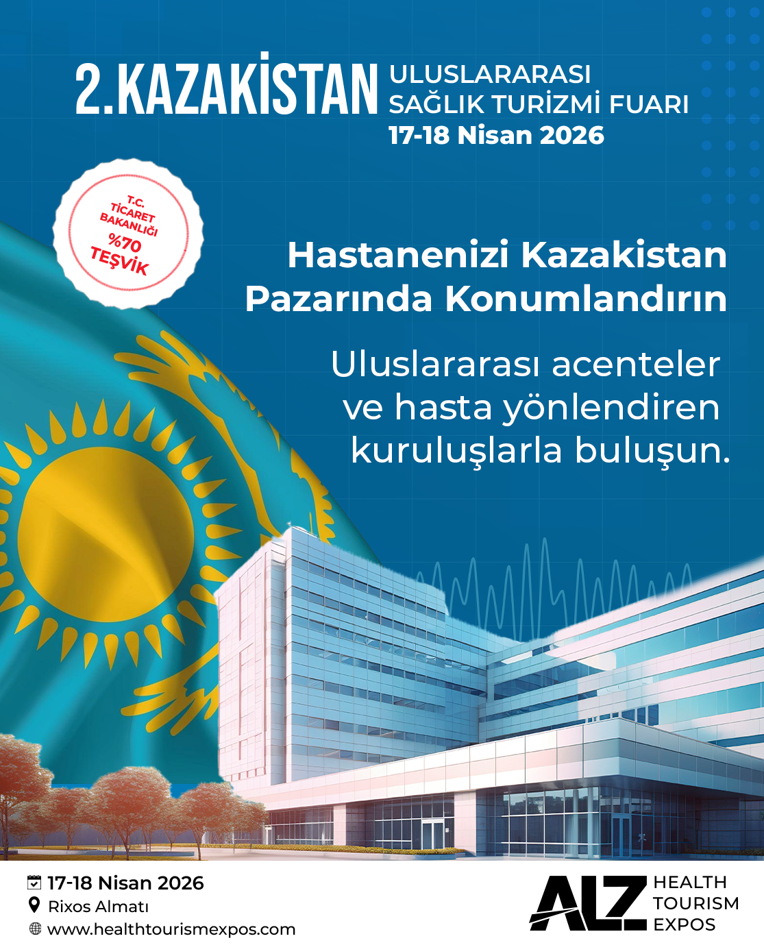 Health Tourism Expos Facebook ad: 2. Kazakistan Uluslararası Sağlık Turizmi Fuarı