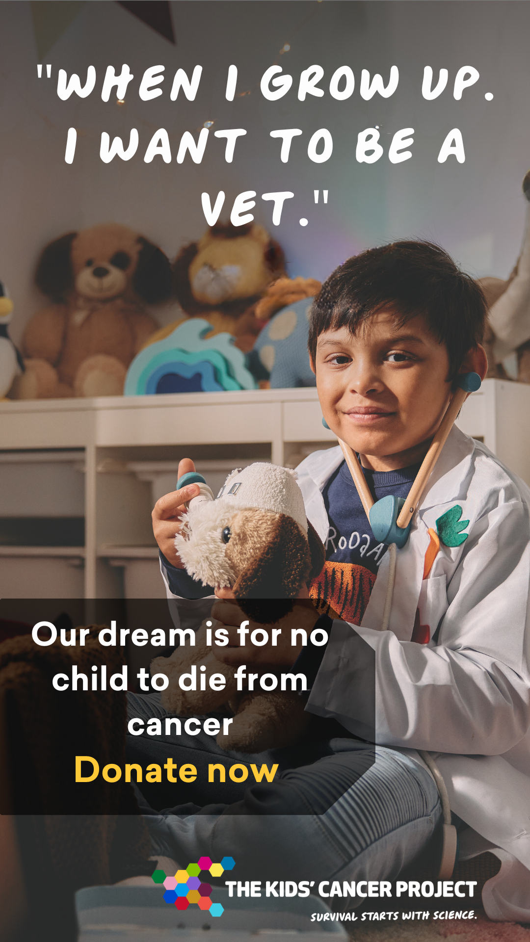 The Kids' Cancer Project Facebook ad from Dec 15, 2025