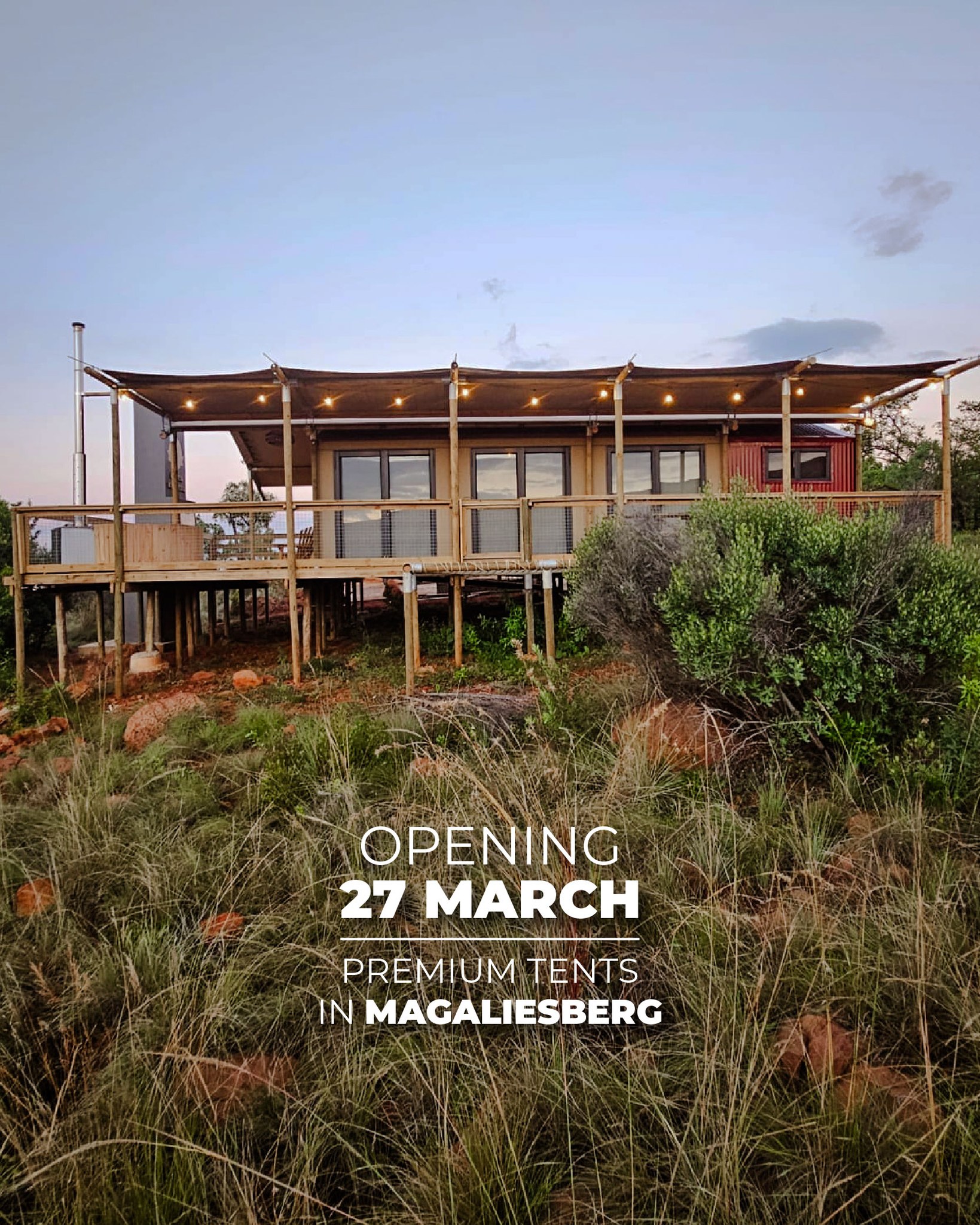 Africamps Facebook ad: A little sneak peek of our premium tents…