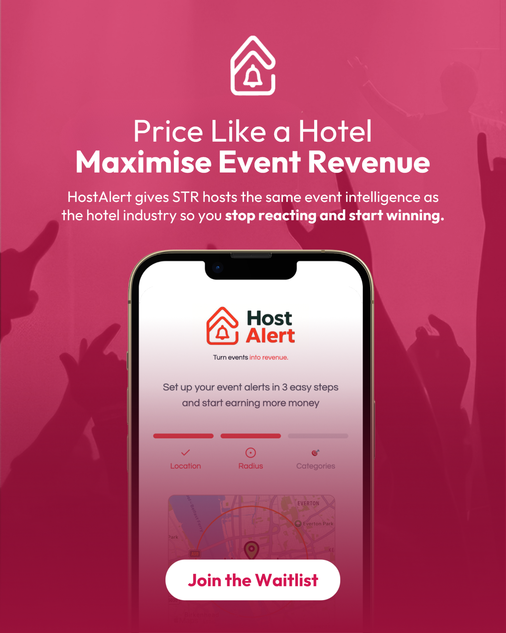 Host Alert Facebook ad: Join Waitlist