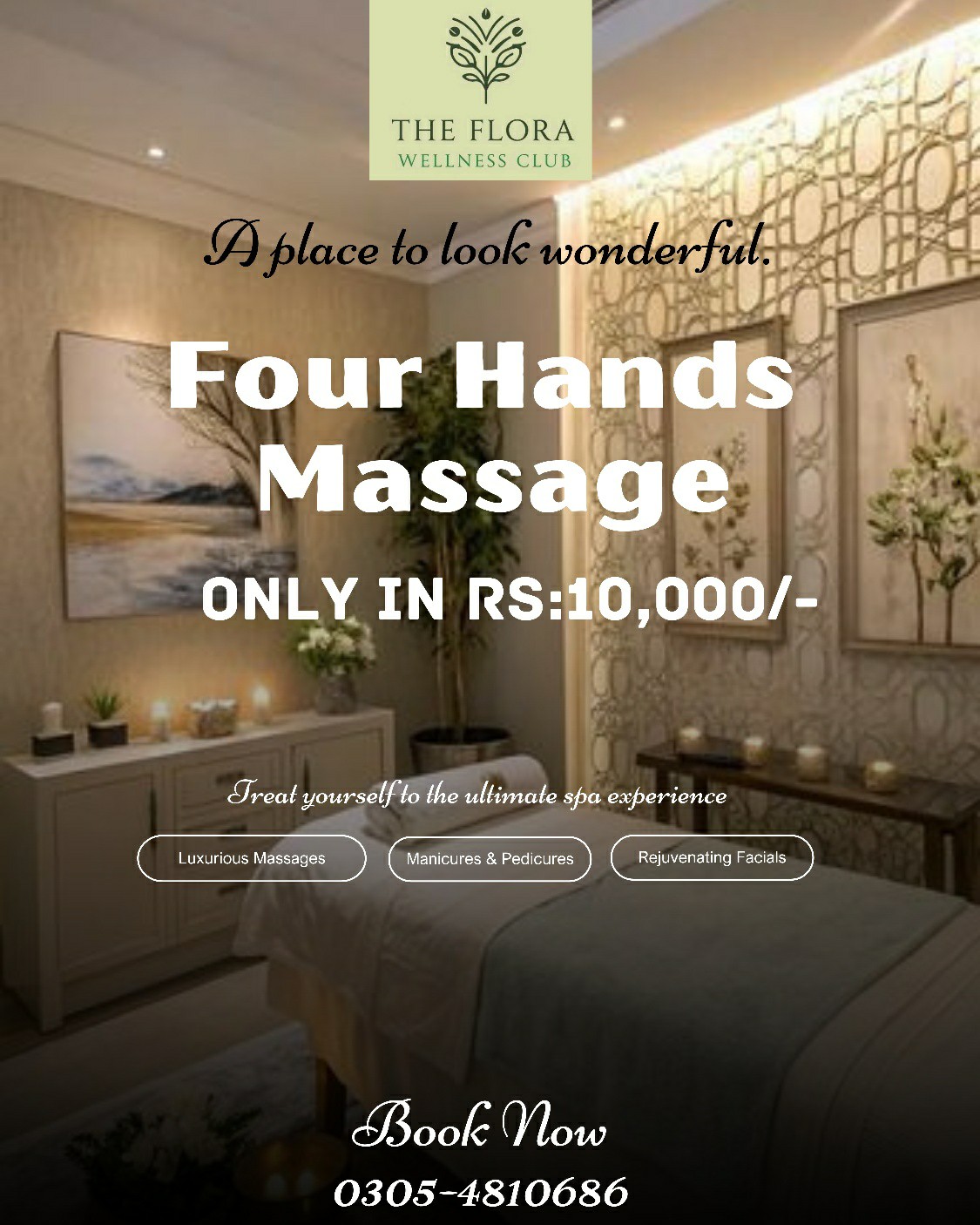 The Flora Wellness Club Facebook ad: Unwind and restore your energy with our rejuvenating…