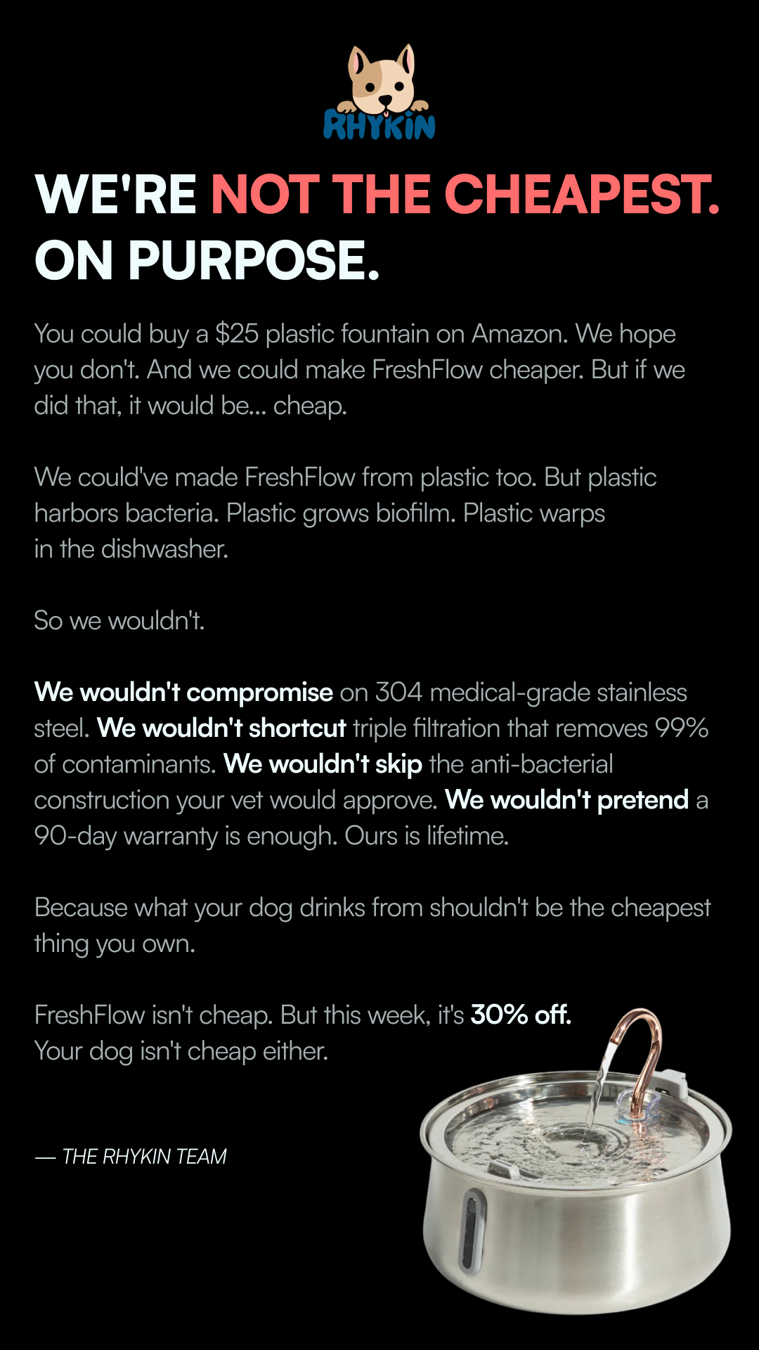 Rhykin Pet Co Facebook ad