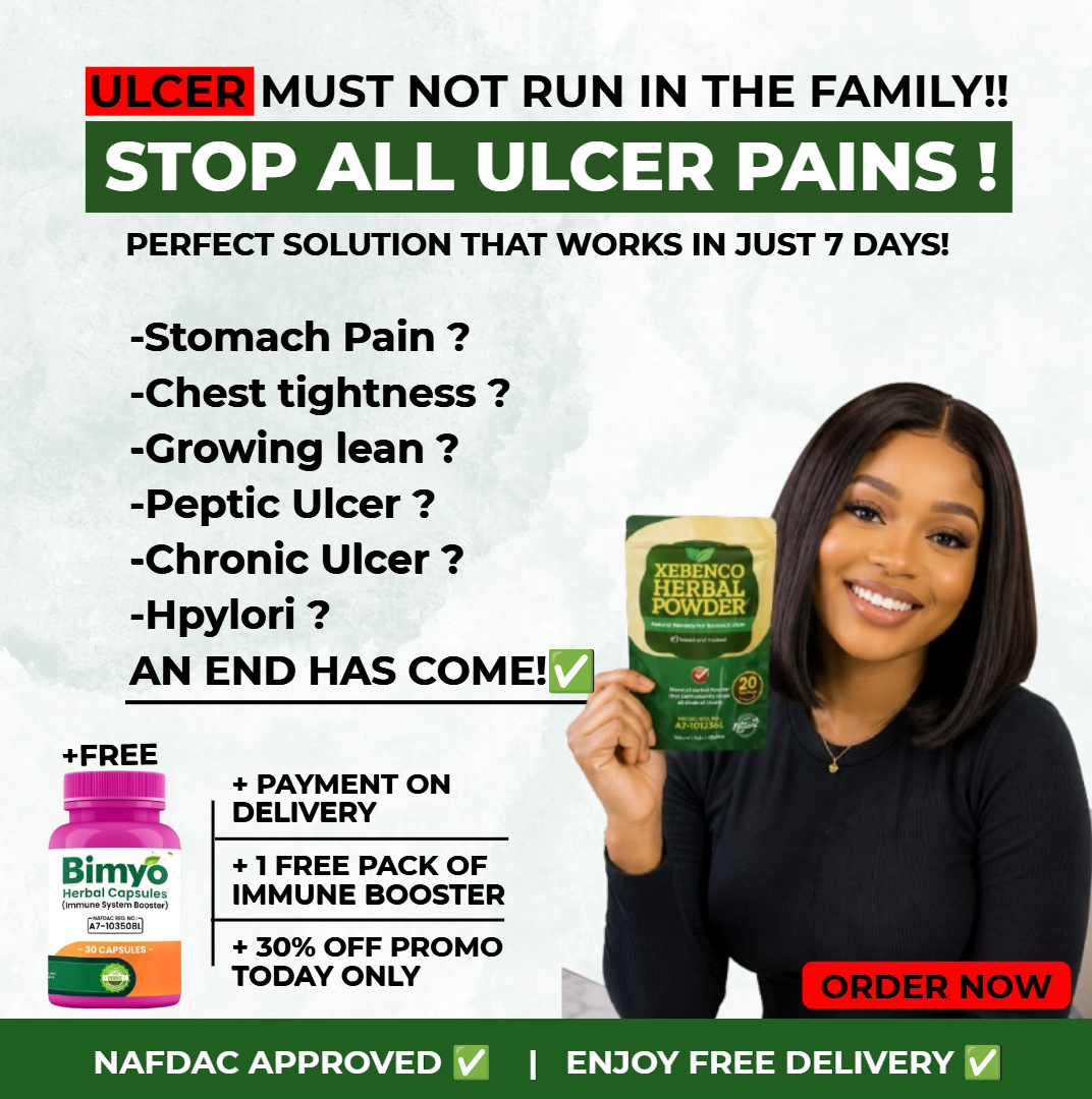 ULCER CURE Facebook ad: Látọ́jú Ìwòsàn dé Ayé Láìsí Ulcer; Gbé Èròjà Rẹ Pẹ̀lú…