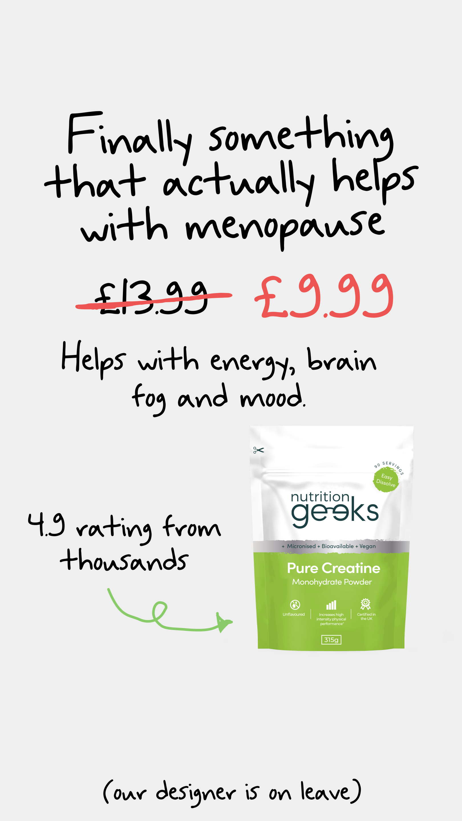 Nutrition Geeks Facebook ad