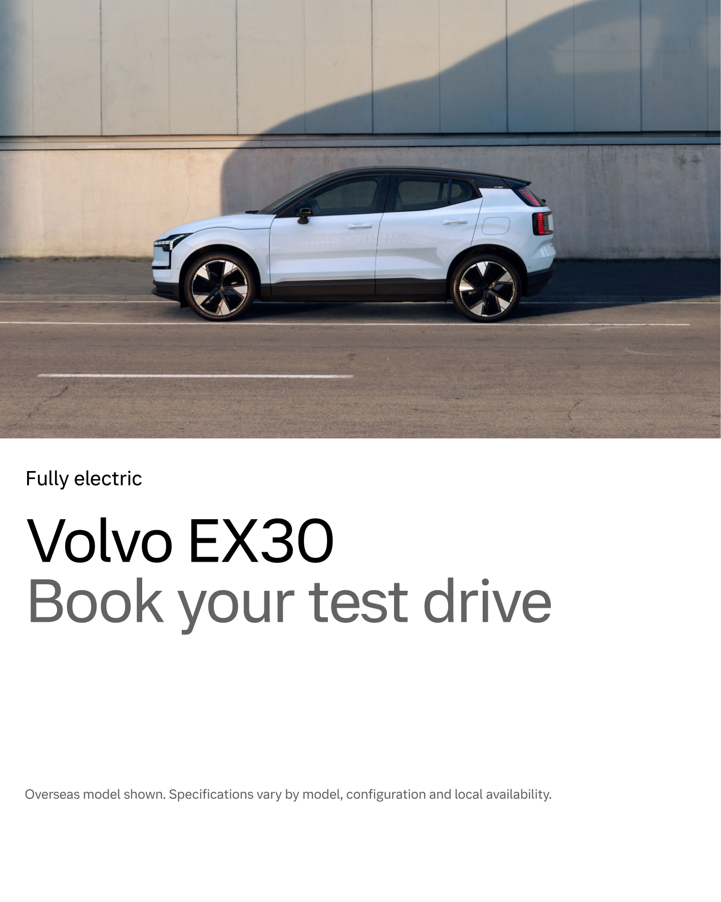 Volvo Car India Facebook ad: Test drive the Volvo EX30