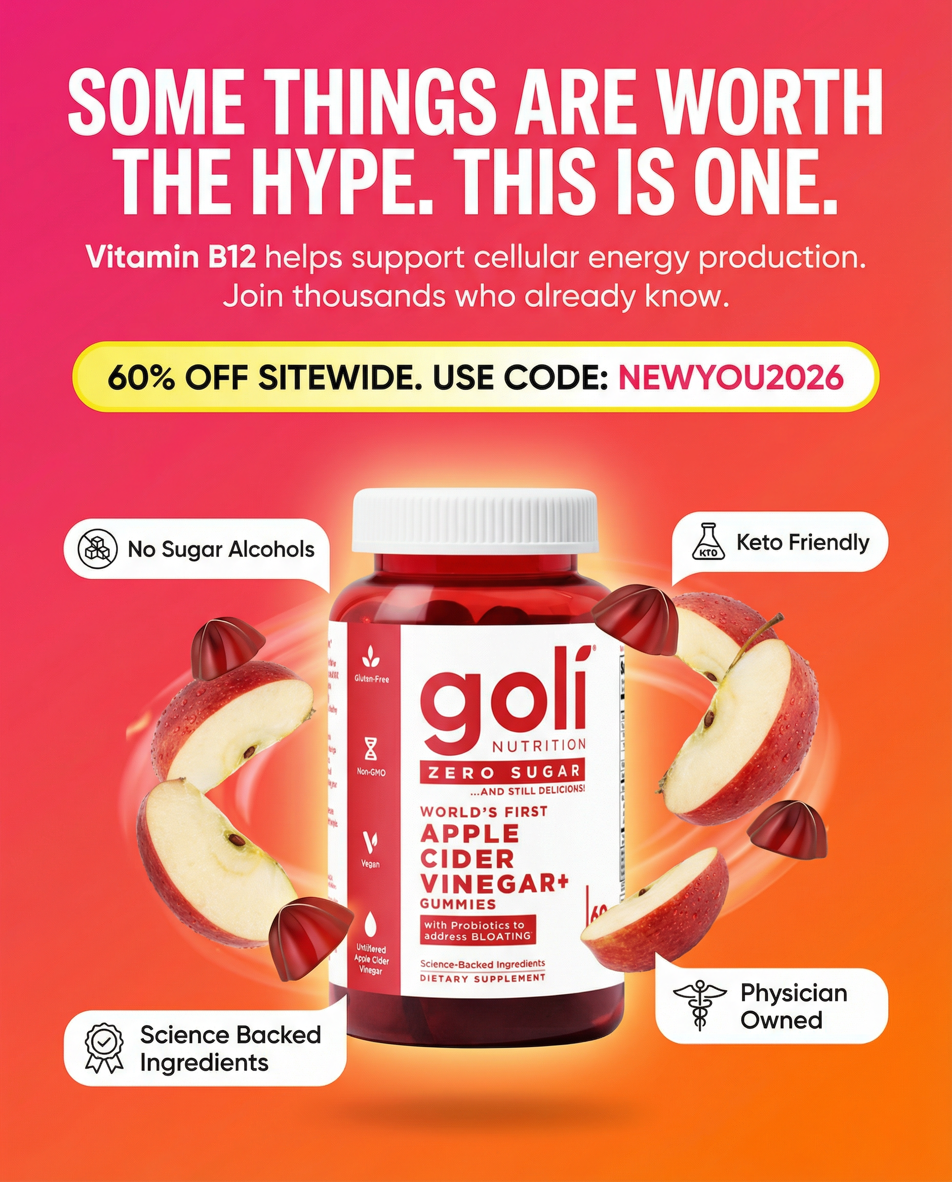 Goli Facebook ad: CODE: NEWYOU2026 - 60% OFF! Buy a Bundle Now! Free Shipping