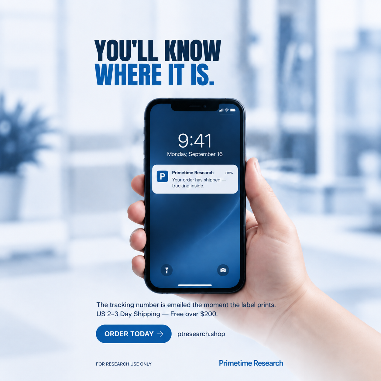 Primetime Research Facebook ad: Science-Backed Products, 25% OFF