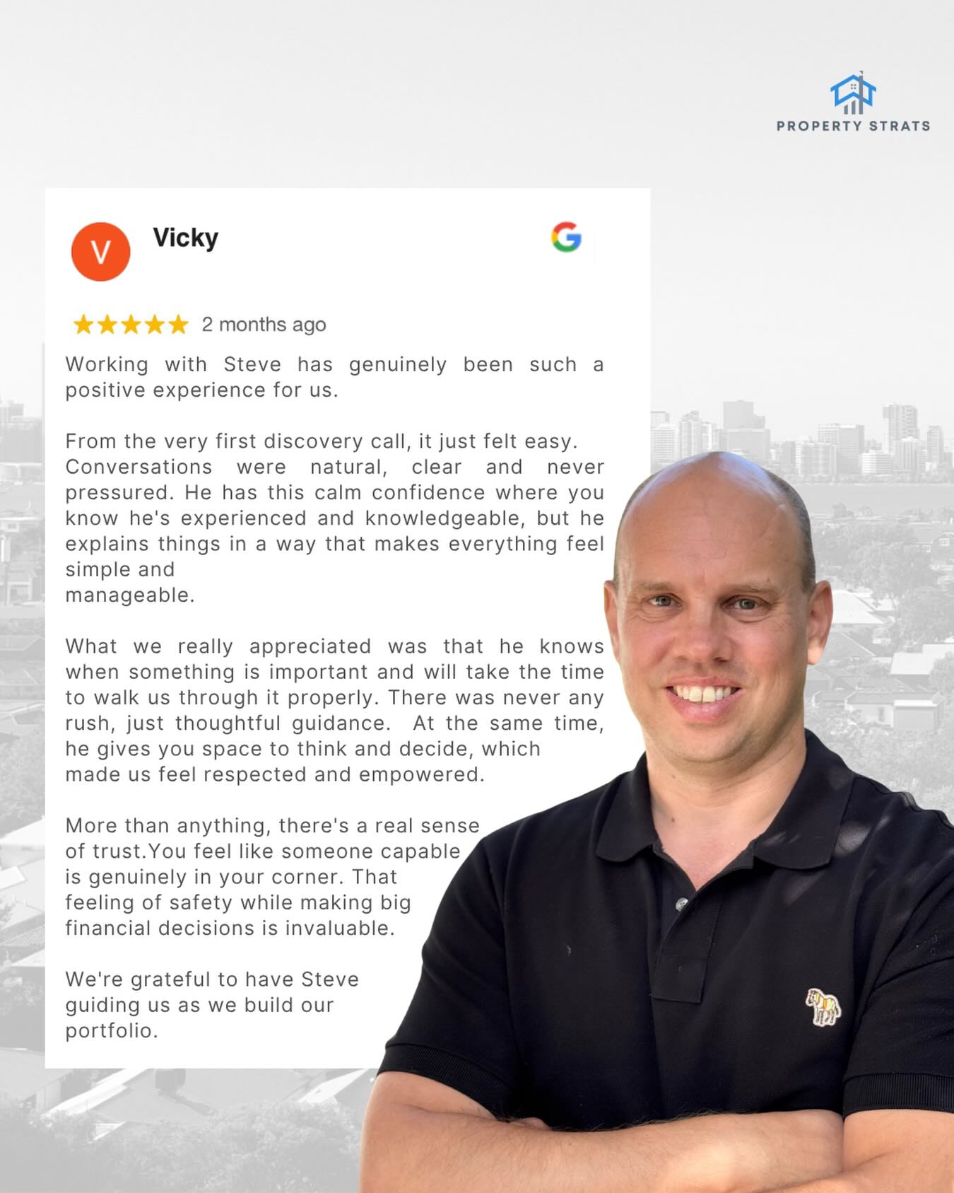 Property Strats Facebook ad: Our clients’ kind words honestly made my day