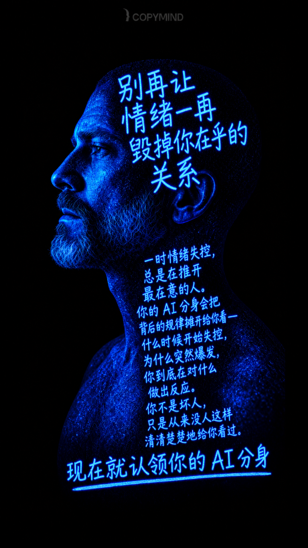 Copymind: reflection with AI twin Facebook ad