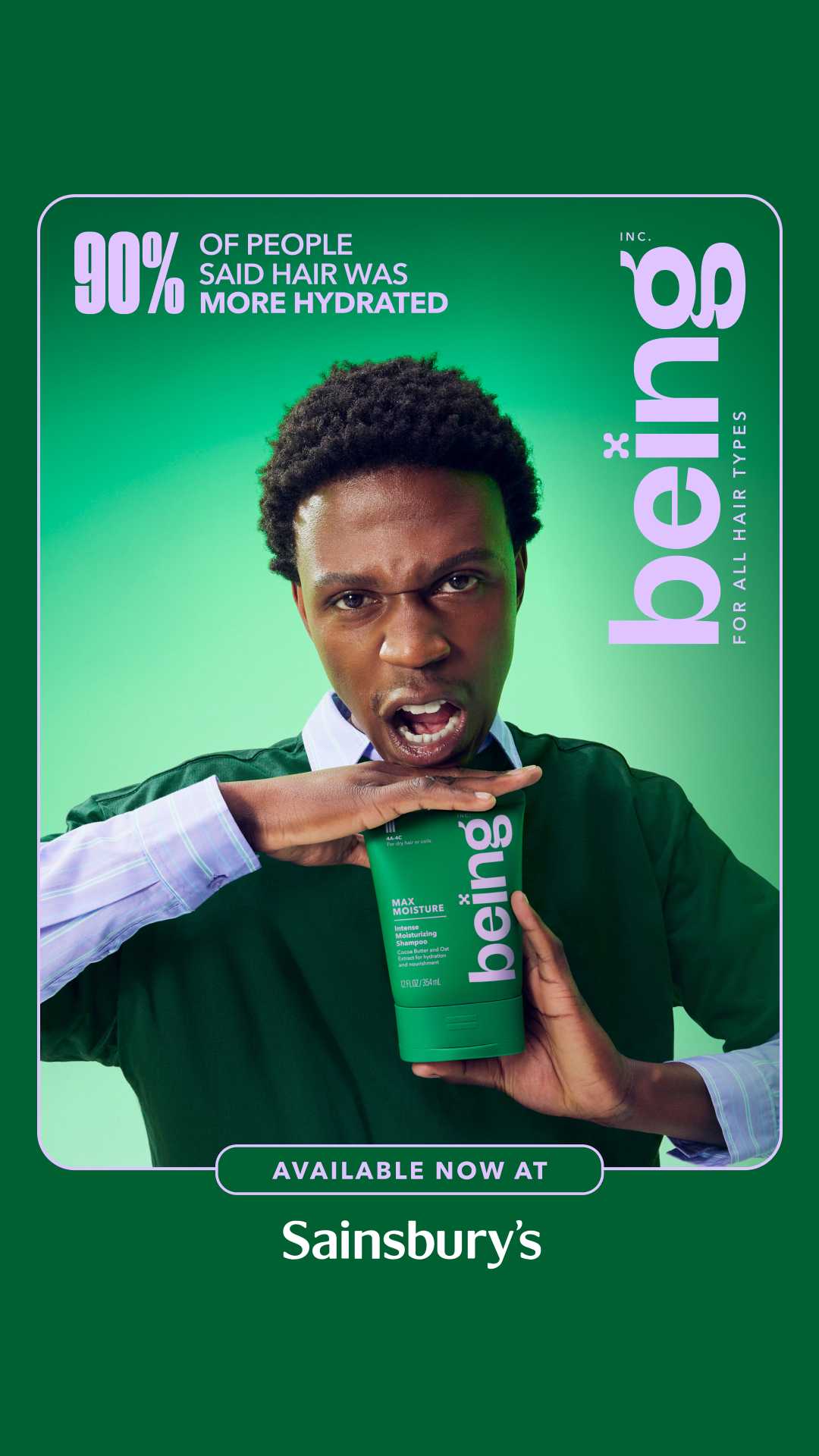 Being Haircare Facebook ad