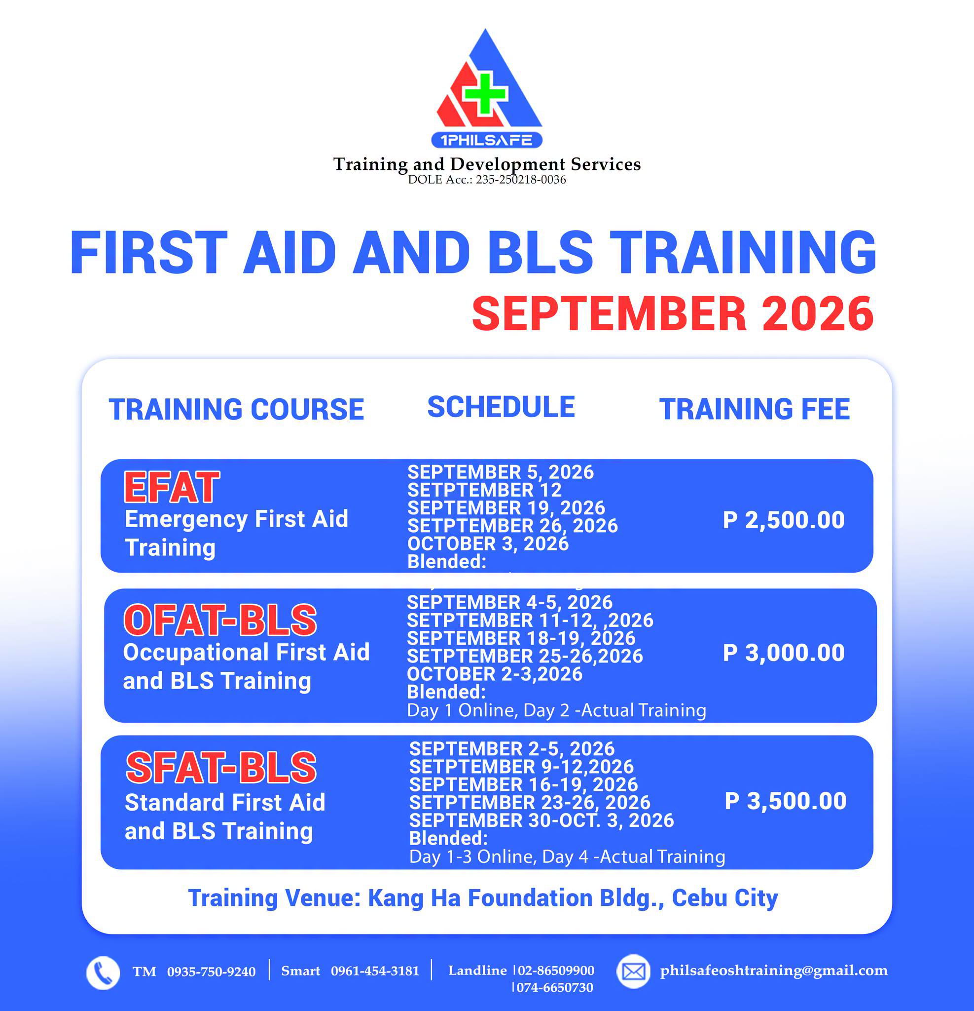1Philsafe Safety Training Center-Cebu City Facebook ad