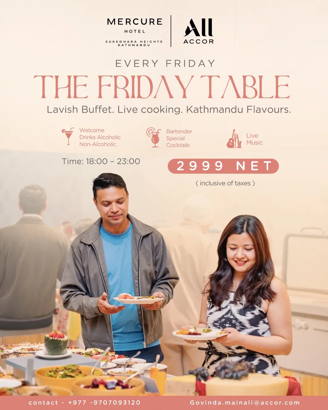 Mercure Kathmandu Sukedhara Heights Facebook ad: Weekend bliss begins at Mercure Kathmandu.