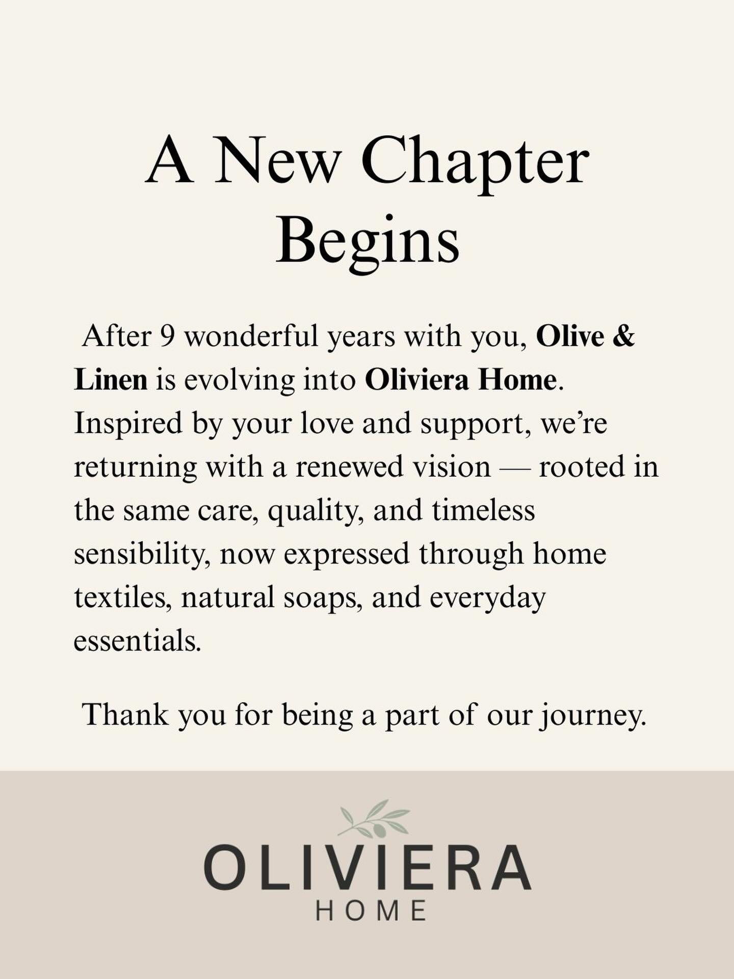 Olive&Linen Facebook ad: After 9 wonderful years with you, saying goodbye…