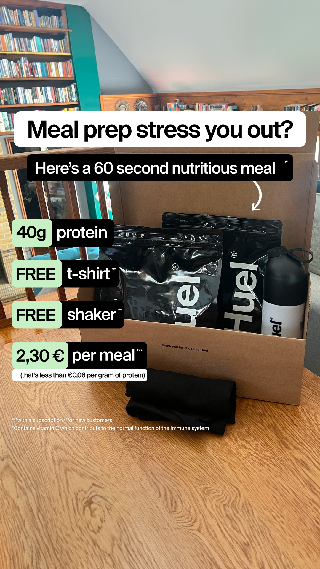 Huel Facebook ad