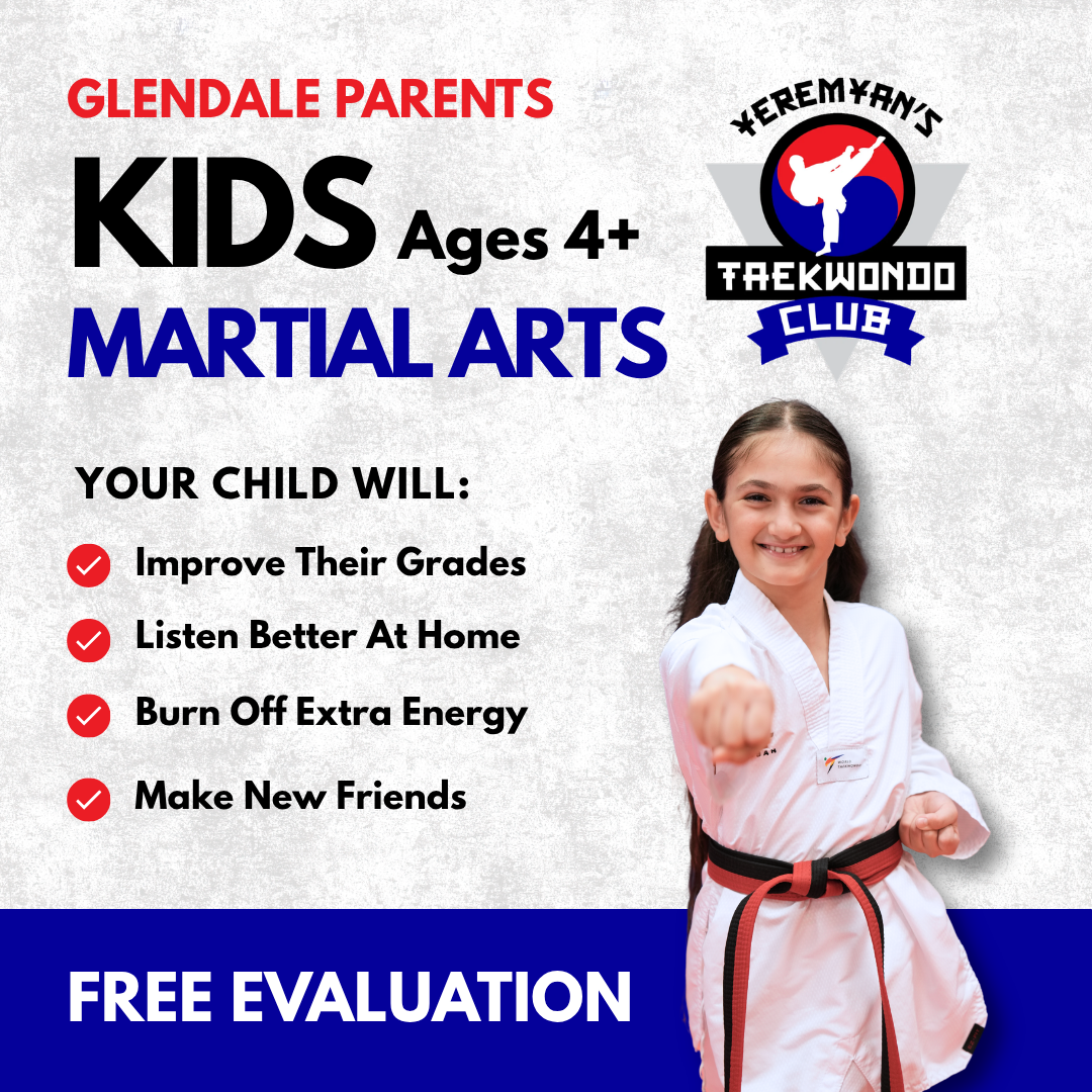 Yeremyan’s Taekwondo Club Facebook ad: Kids Taekwondo (Ages 4+) | Free Trial Pass
