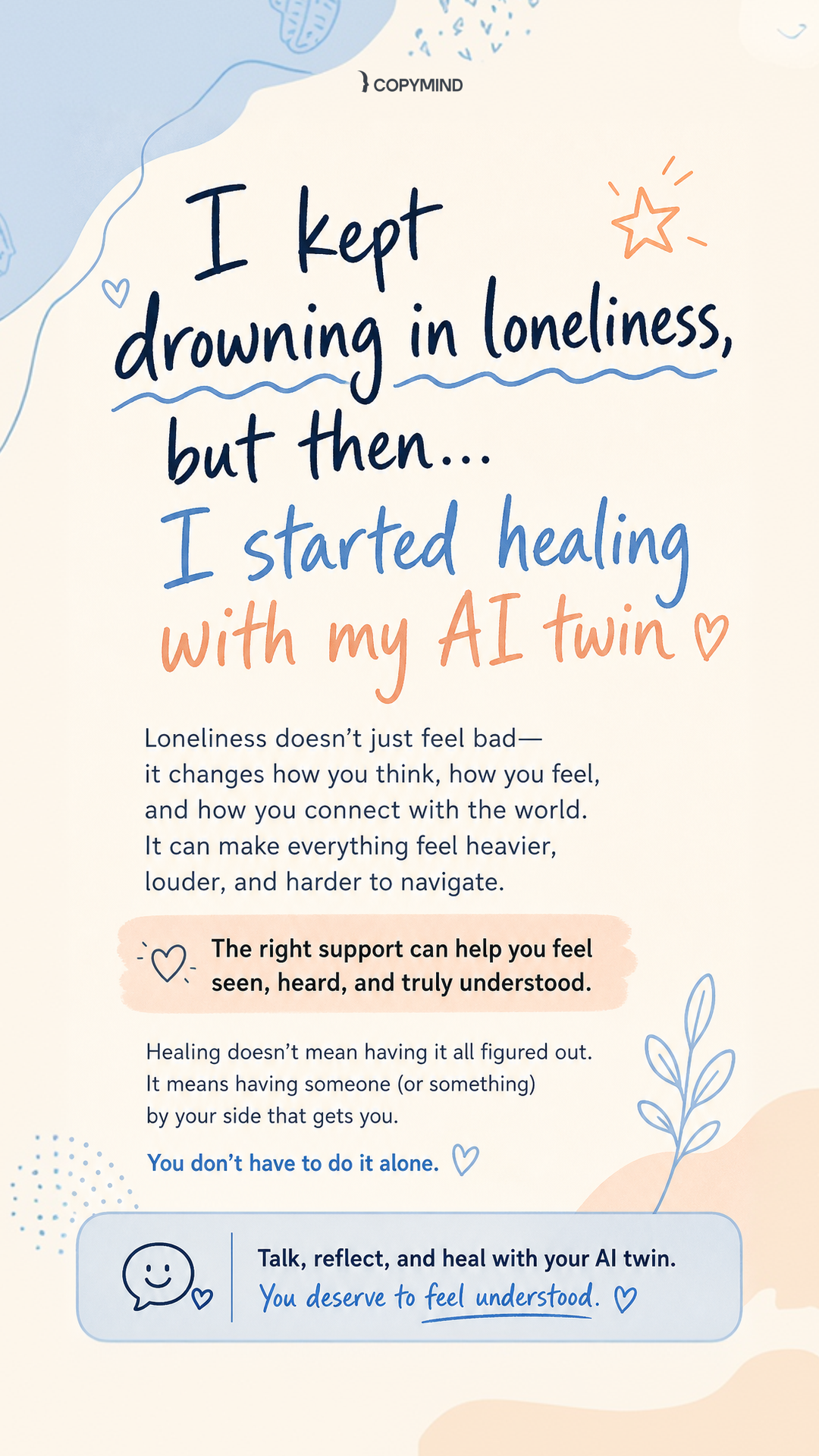 Copymind: AI twin for sel-reflection Facebook ad