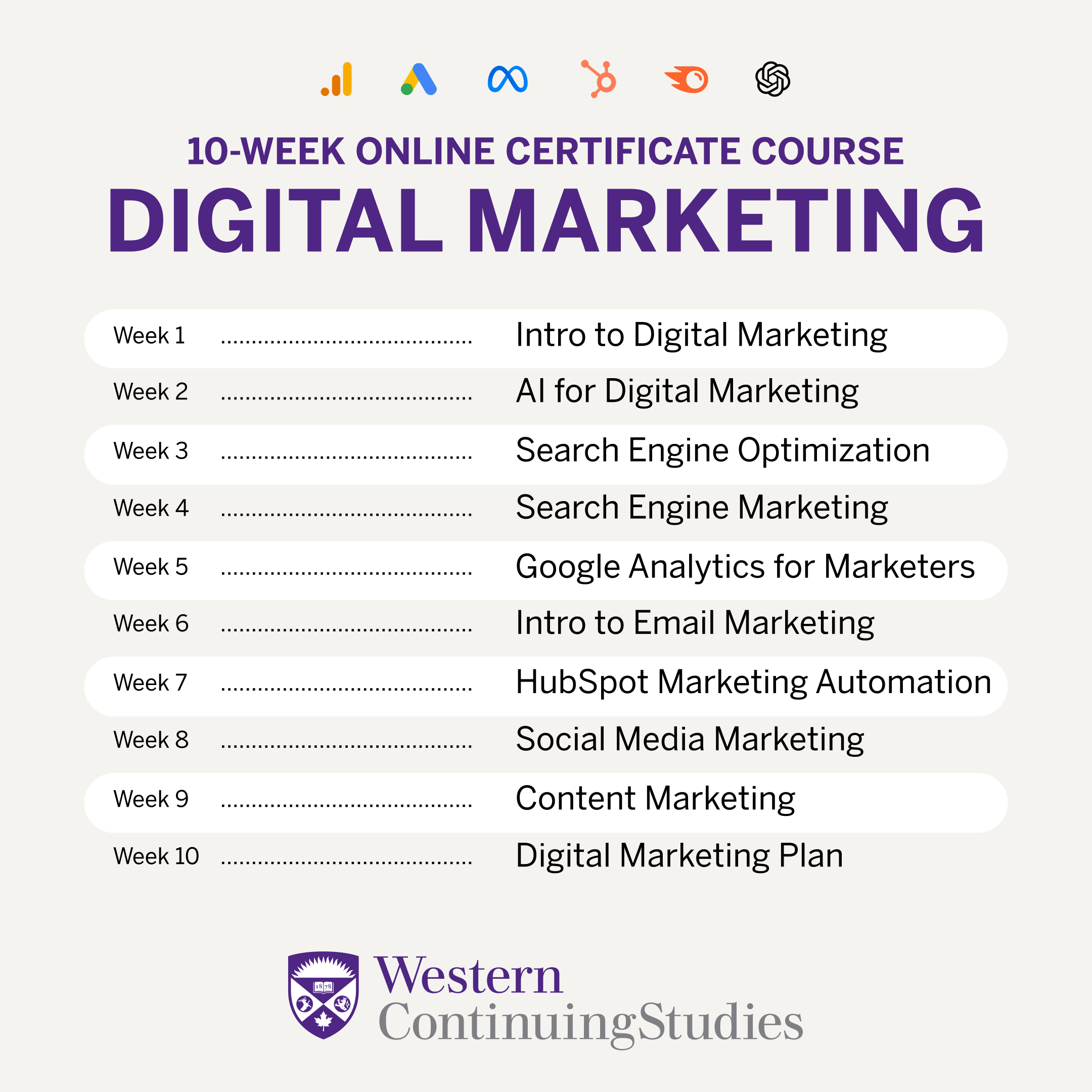 Western Continuing Studies Facebook ad
