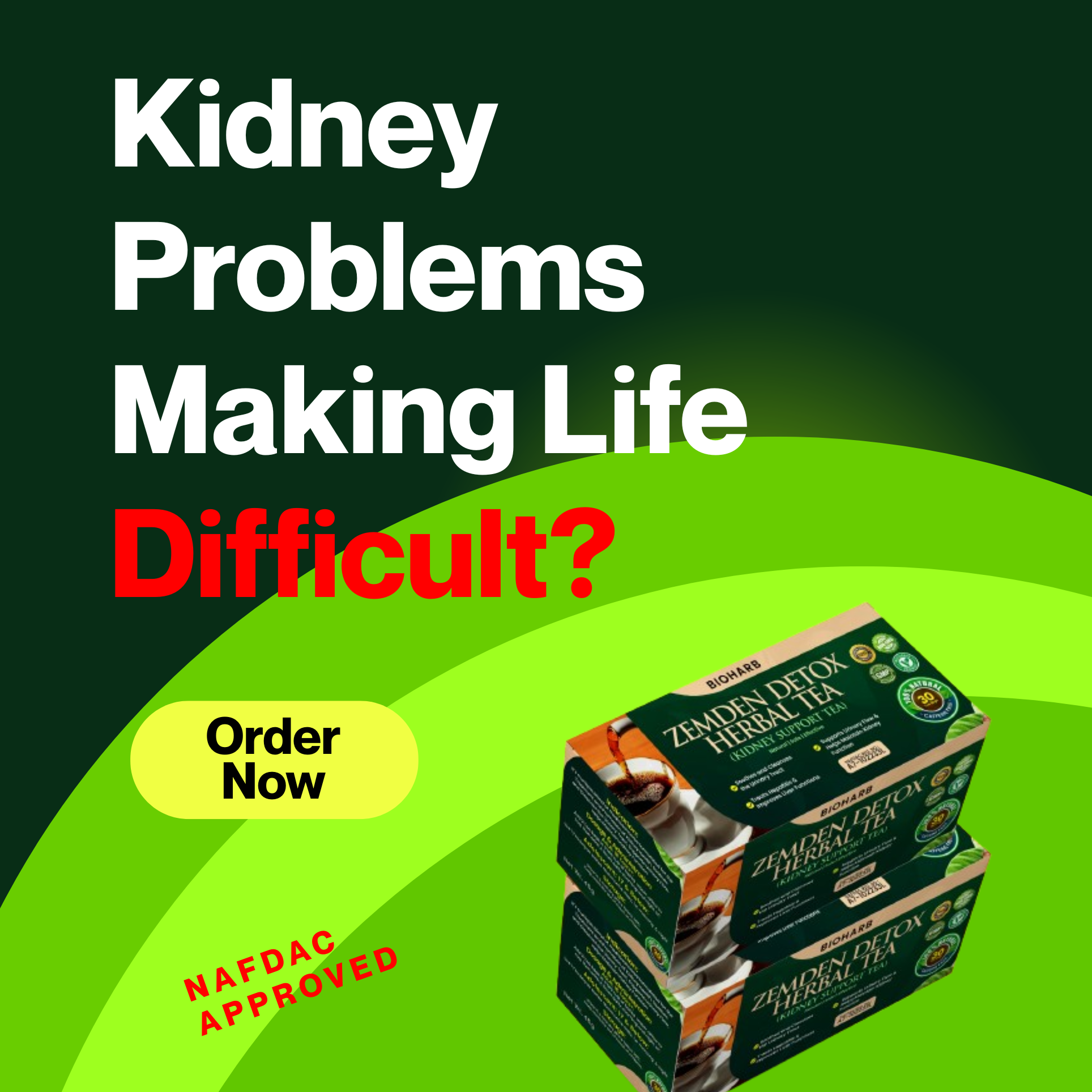 Eunique Kidney Detox Herbal Tea Facebook ad from Jun 2, 2026