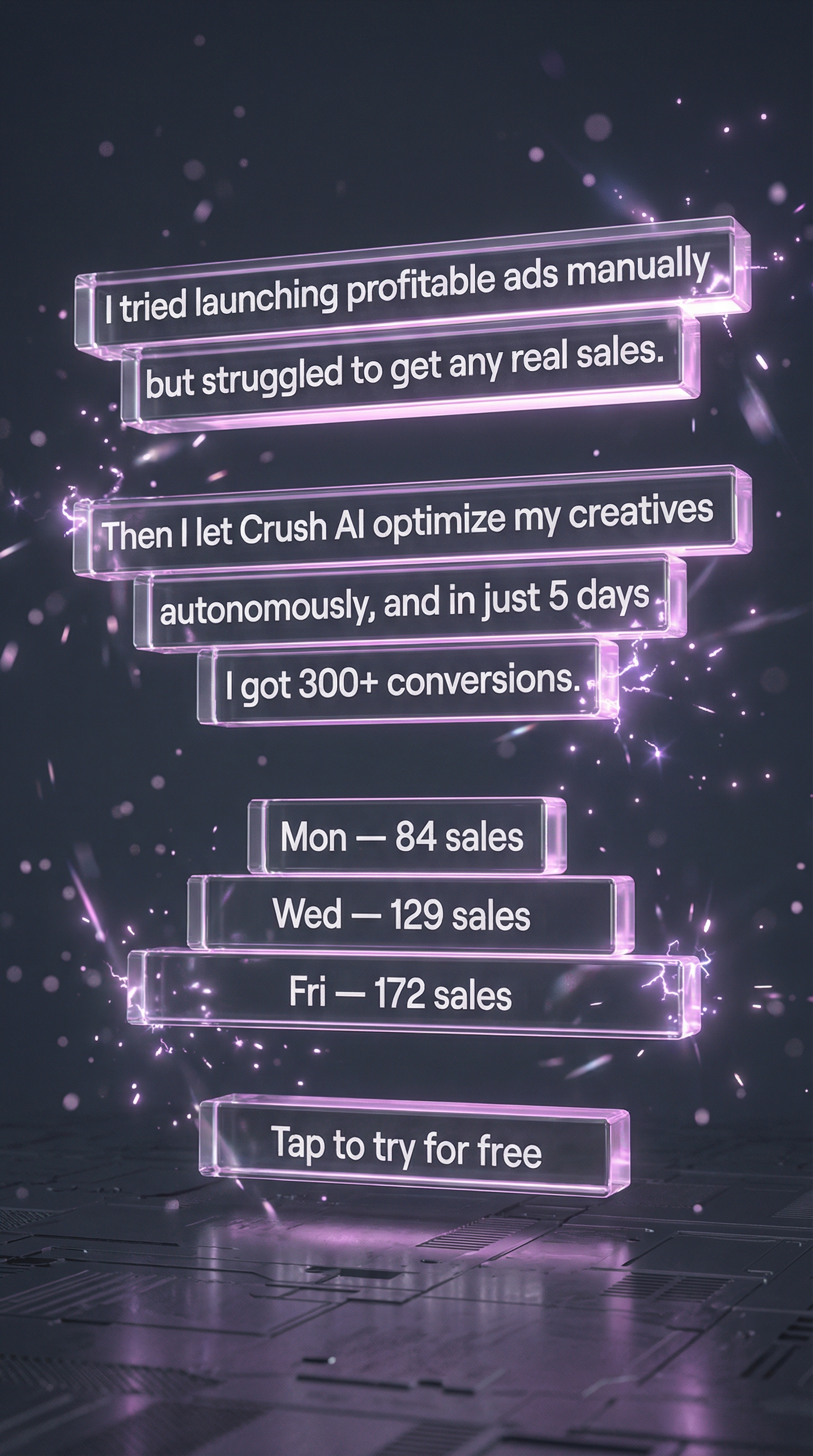 trycrush.ai Facebook ad