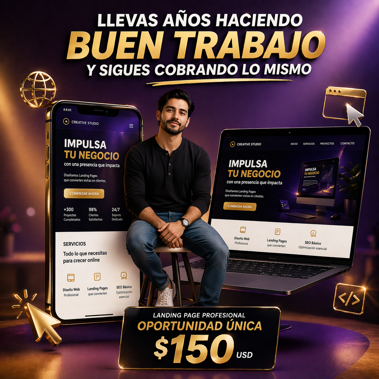 Antoshka Dev Marketing Facebook ad: ¡Hoy Brilla Tu Negocio!