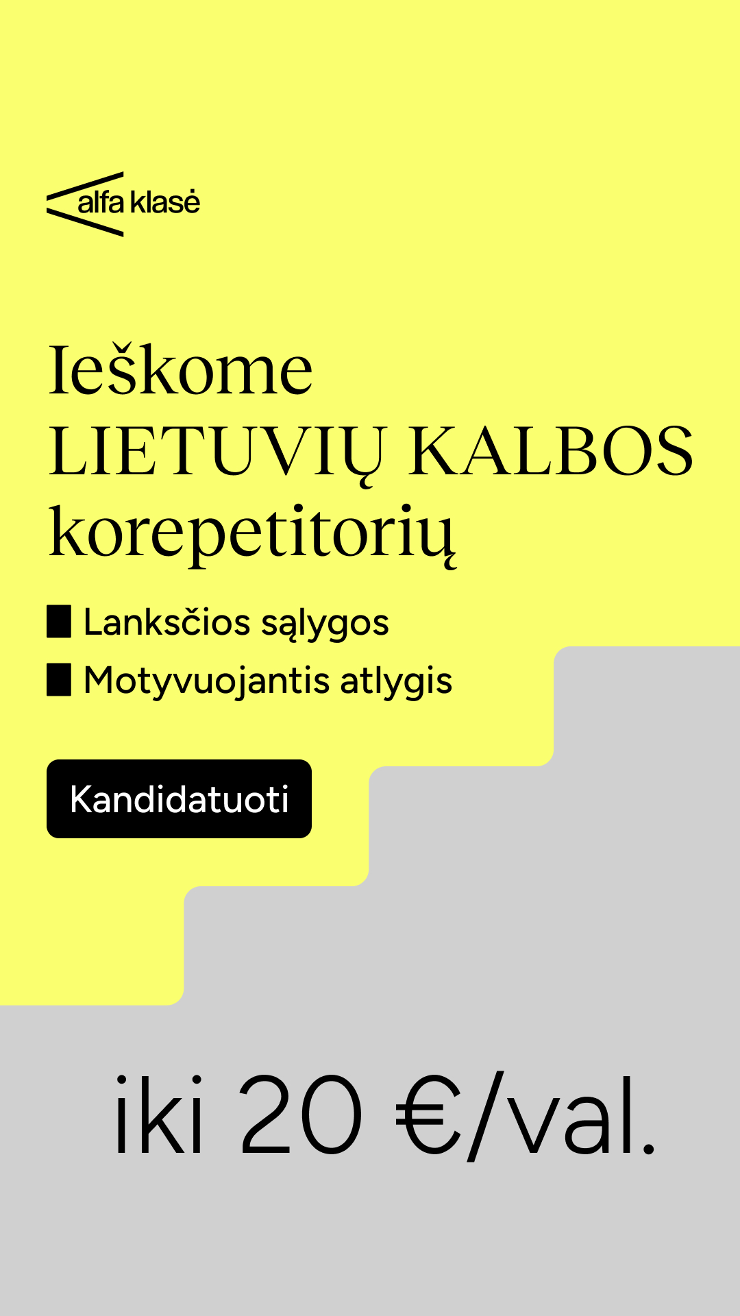 Alfa Klasė Facebook ad