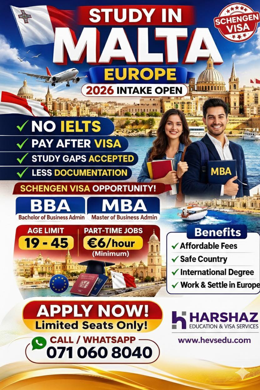 Harshaz Education and Visa service Facebook ad