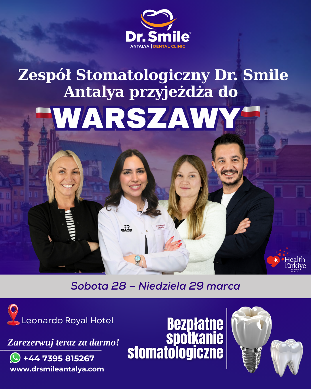 Dr Smile Antalya Dental Clinic Facebook ad: BEZPŁATNE SPOTKANIE STOMATOLOGICZNE!