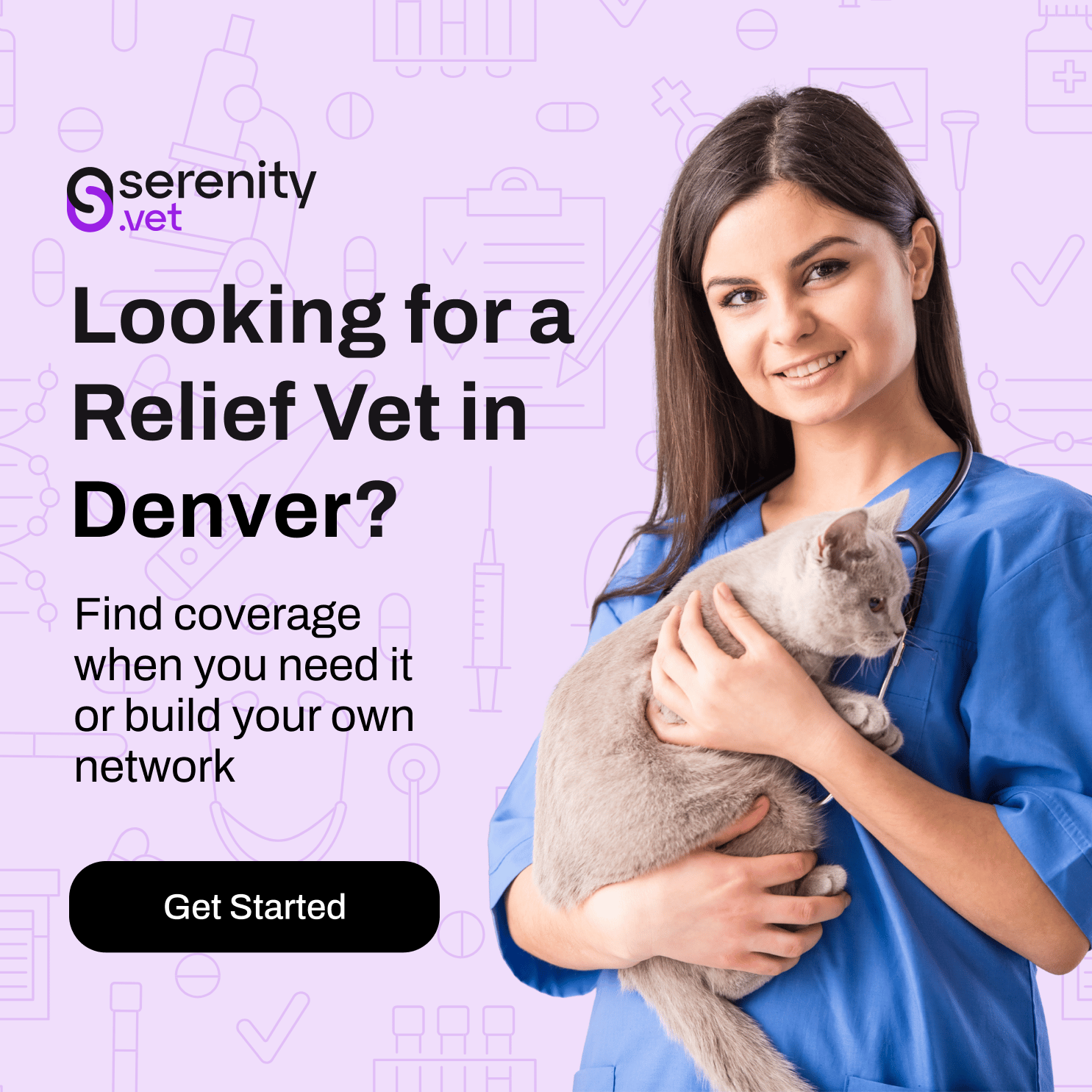 Serenity Vet Facebook ad: Relief Vets Available in Denver
