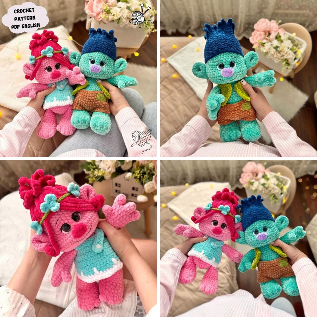 Crochettrend Facebook ad: Trolls Crochet Pattern: Amigurumi Plush Toy