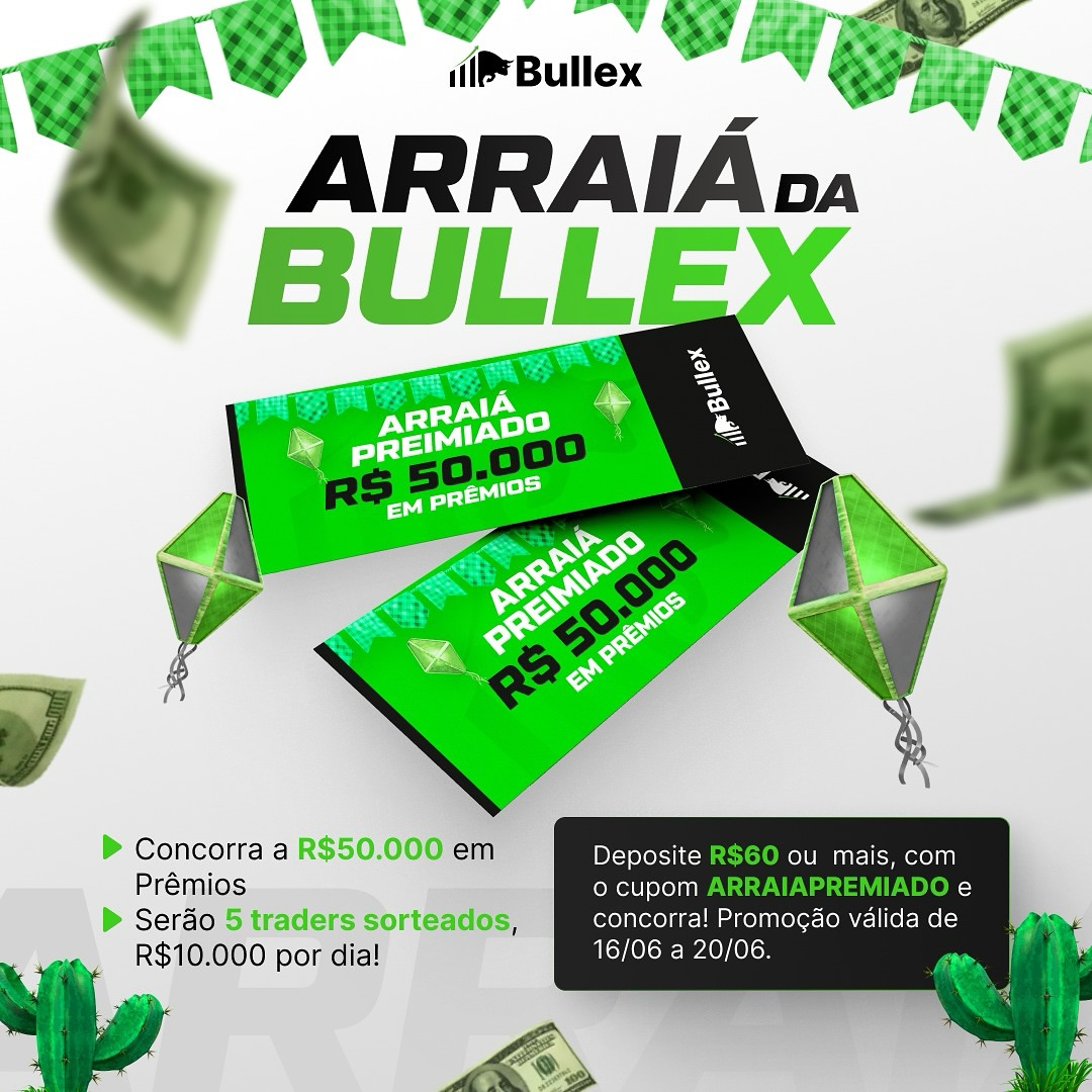 bullexbroker Facebook ad: PREPAREM-SE! O ARRAIÁ PREMIADO COMEÇOU!