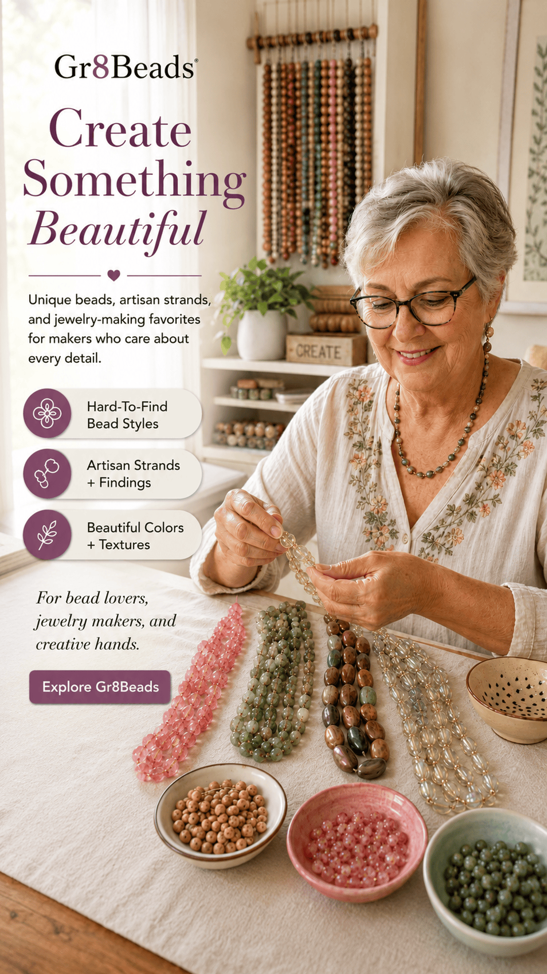 The Bead Obsession Facebook ad
