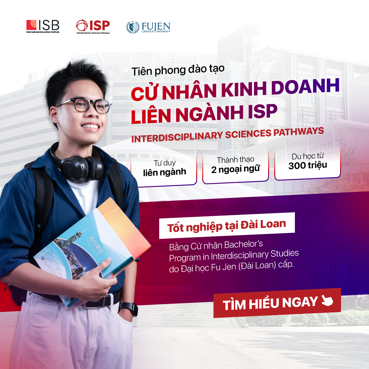 UEH - ISB Facebook ad: Lộ trình du học Đài Loan từ UEH.ISB