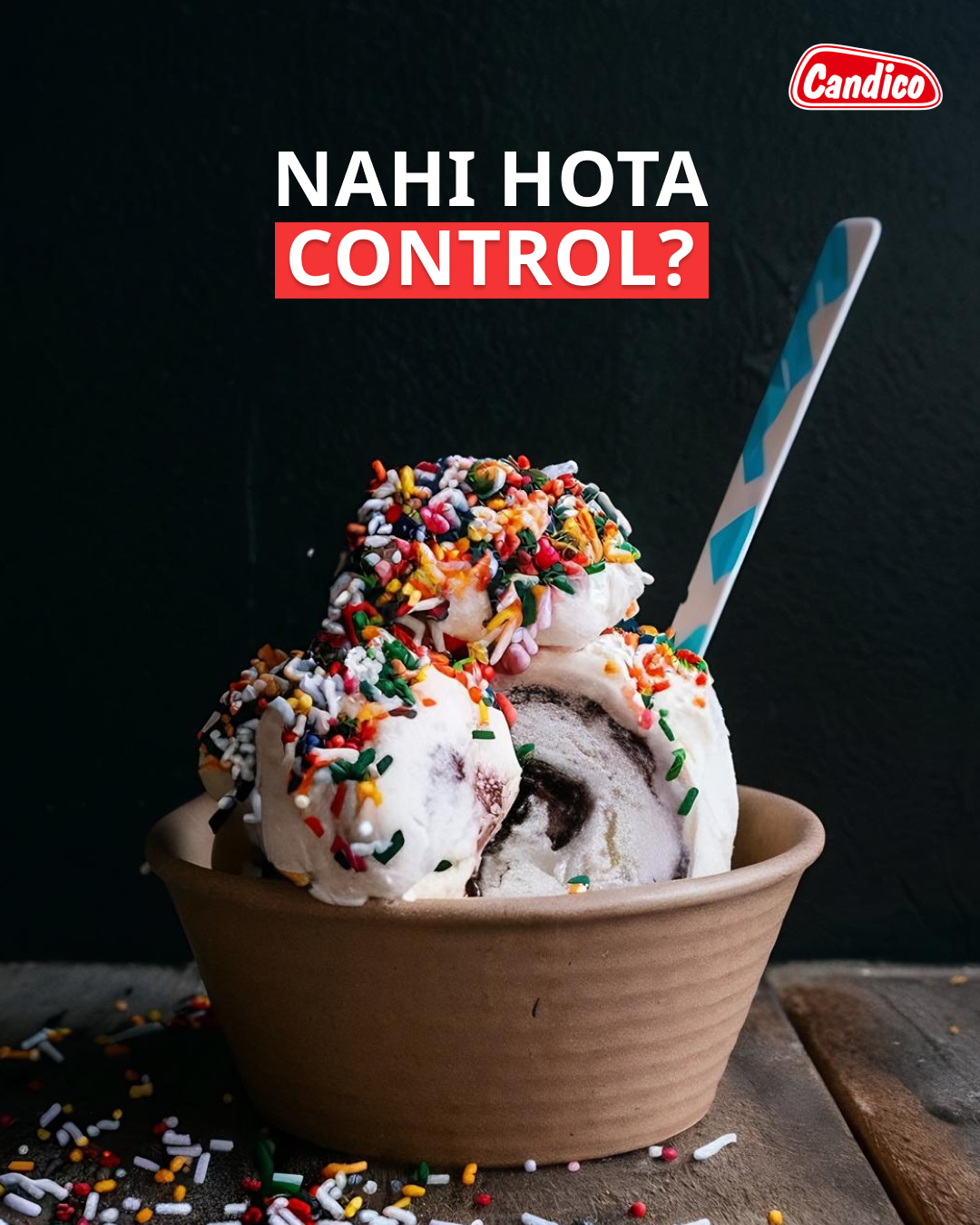 Candico India Ltd. Facebook ad: Ice cream dekhte hi nahi hota control
