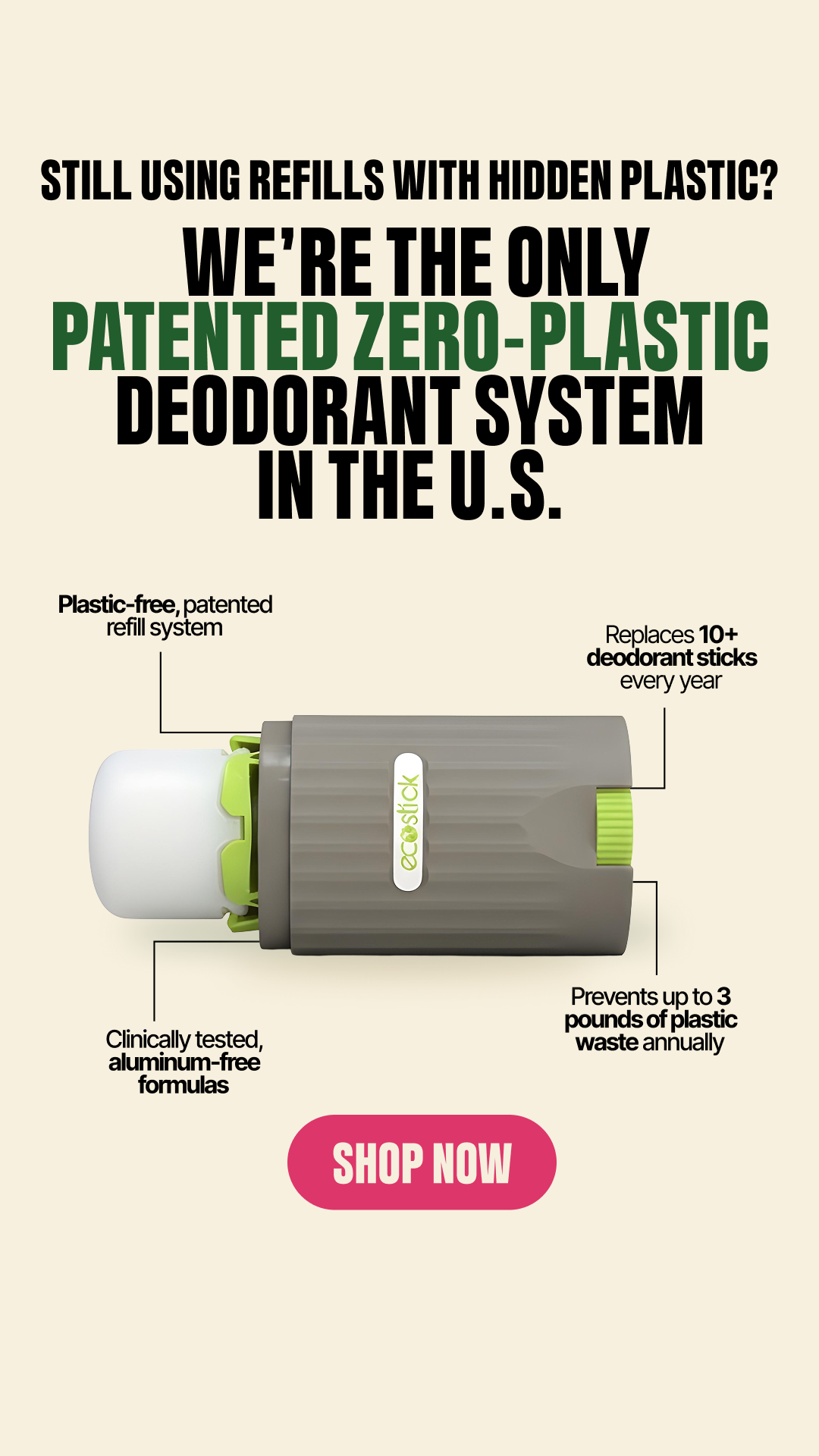 Eco-Friendly Refillable Solutions Facebook ad