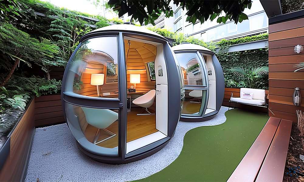 The Deal Spot Facebook ad: Transform your workspace with stylish garden office…
