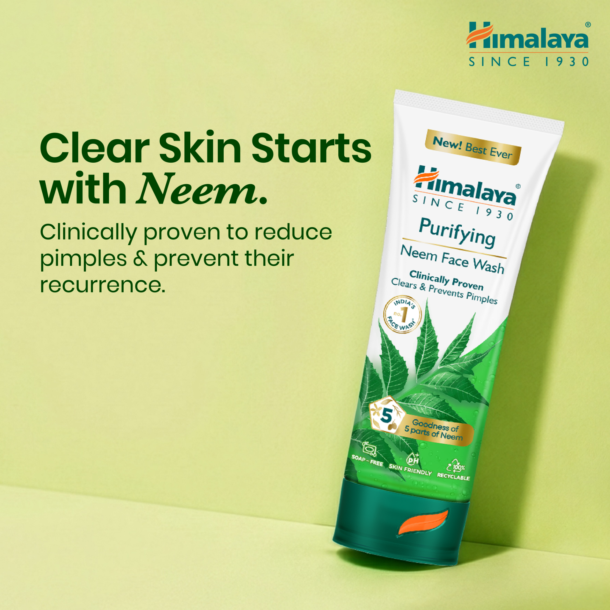Himalaya FaceCare Facebook ad: Skip the pimple episode with power of 5…