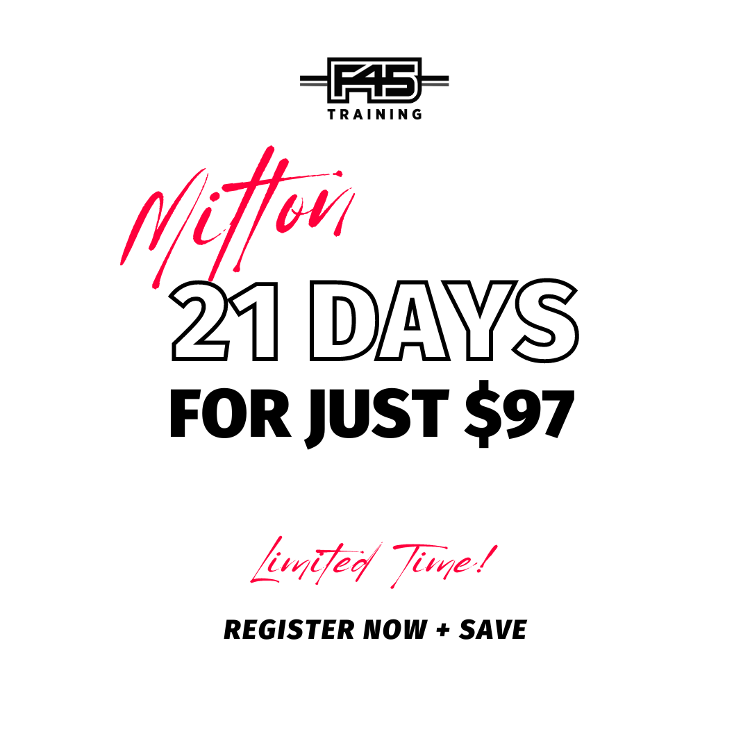 F45 Training Milton Facebook ad: ** F45 SPECIAL OFFER** 21 Day Shred