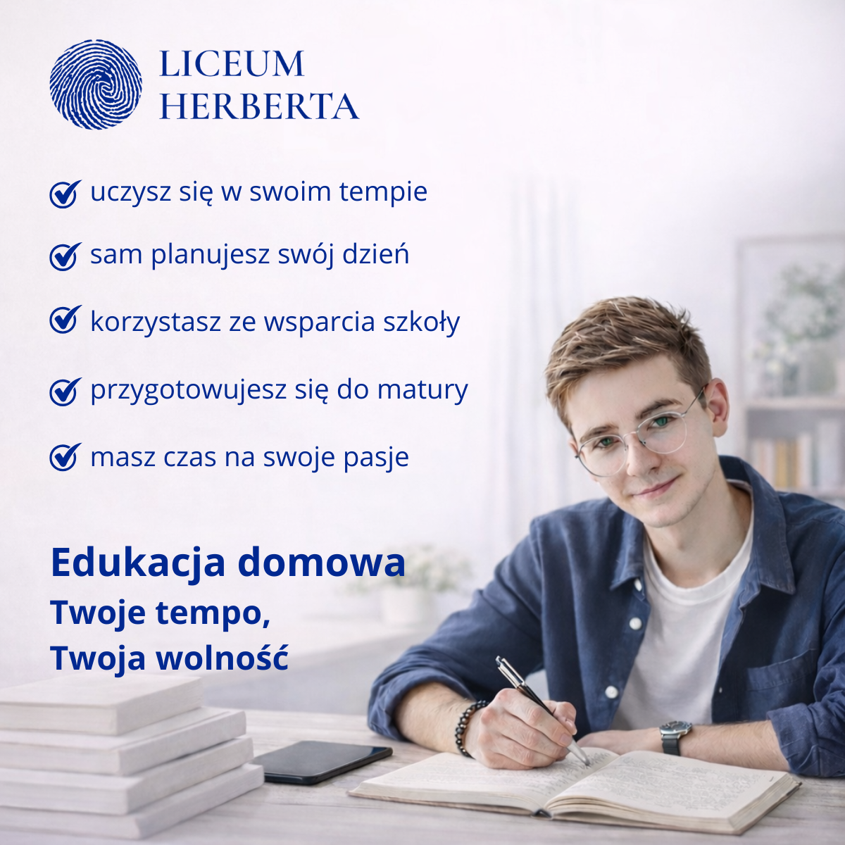 Liceum Herberta - Pierwsze Liceum Hybrydowe w Szczecinie Facebook ad: Edukacja domowa w Liceum Herberta
